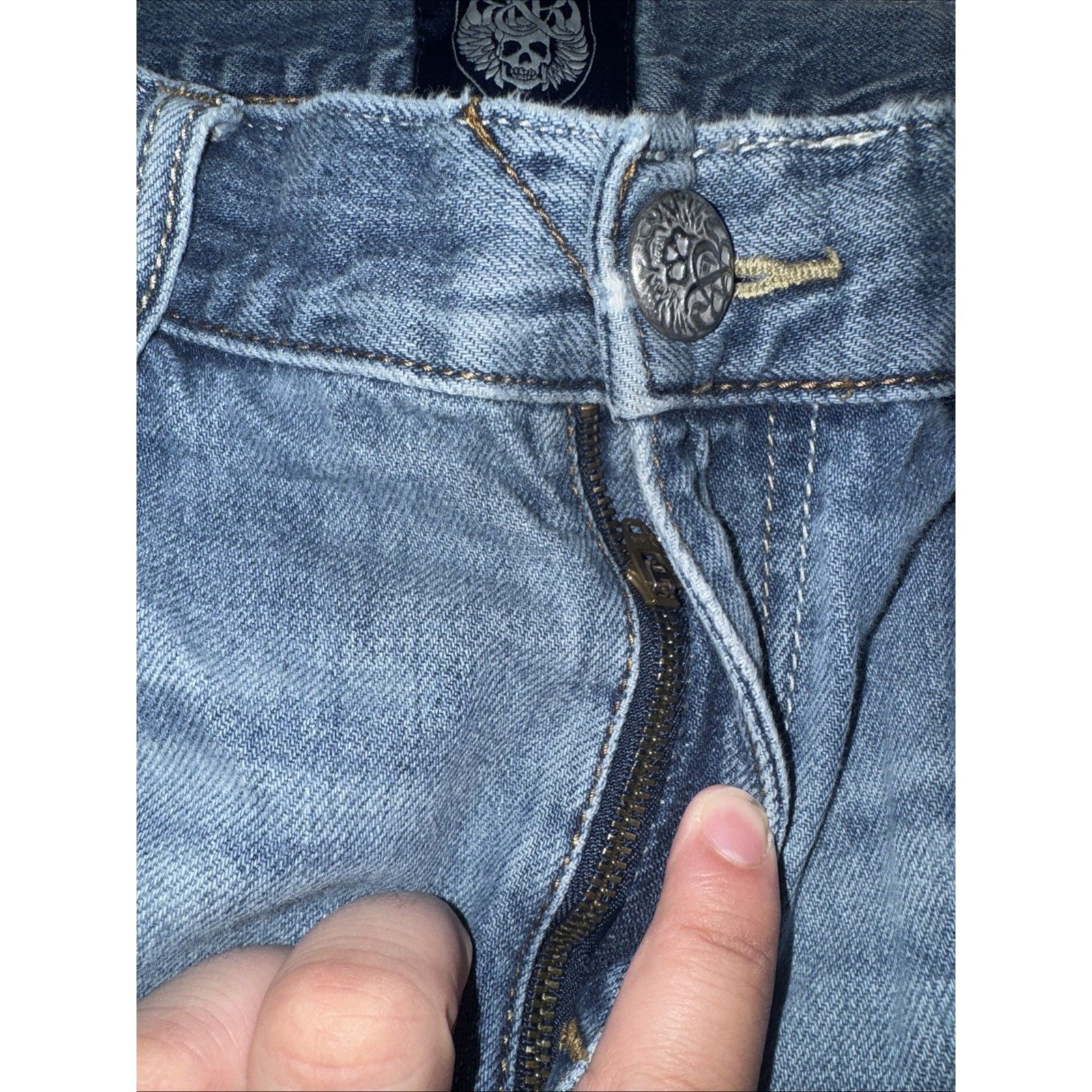 Rock & Republic × Vintage Rock & Republic Distressed Jeans Blue Vintage Straight Leg Size US 34 / EU 50 - 5 Thumbnail