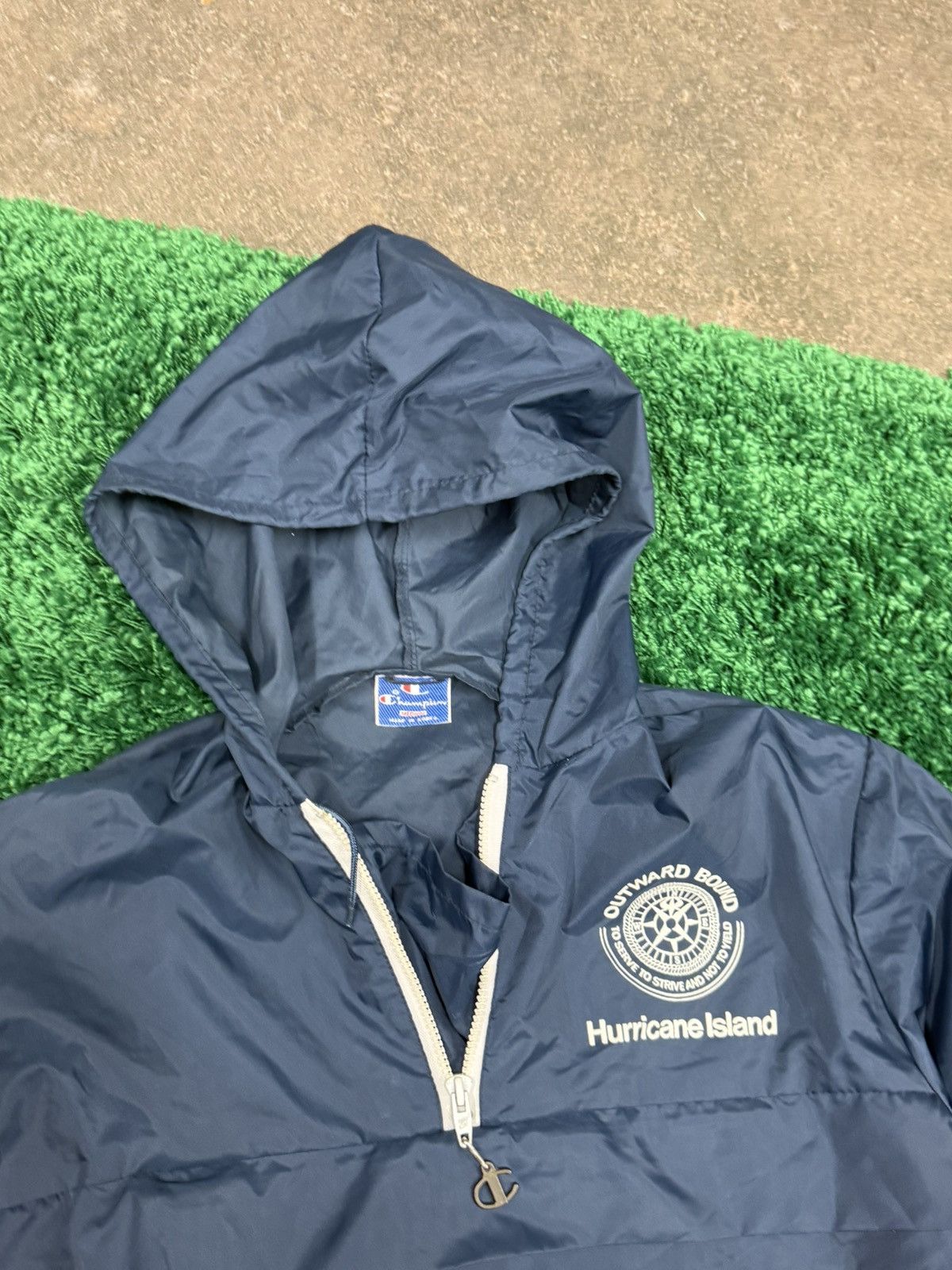 Champion × Vintage Champion Navy Anorak Track Windbreaker Jacket Navy Medium Size US M / EU 48-50 / 2 - 3 Thumbnail