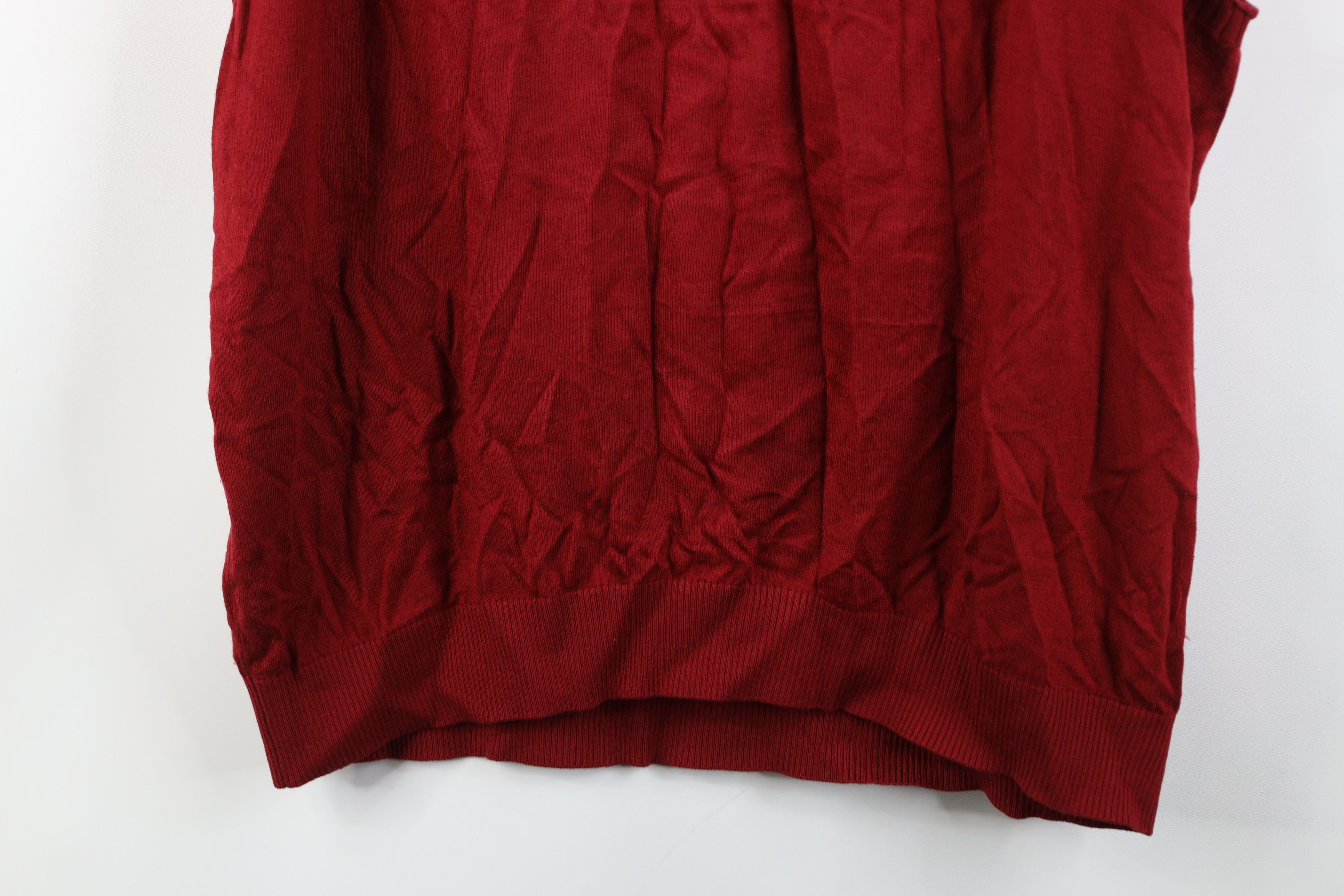 Vintage Vintage 90s Streetwear Cashmere Blend Knit Sweater Vest Red Size US XL / EU 56 / 4 - 10 Thumbnail