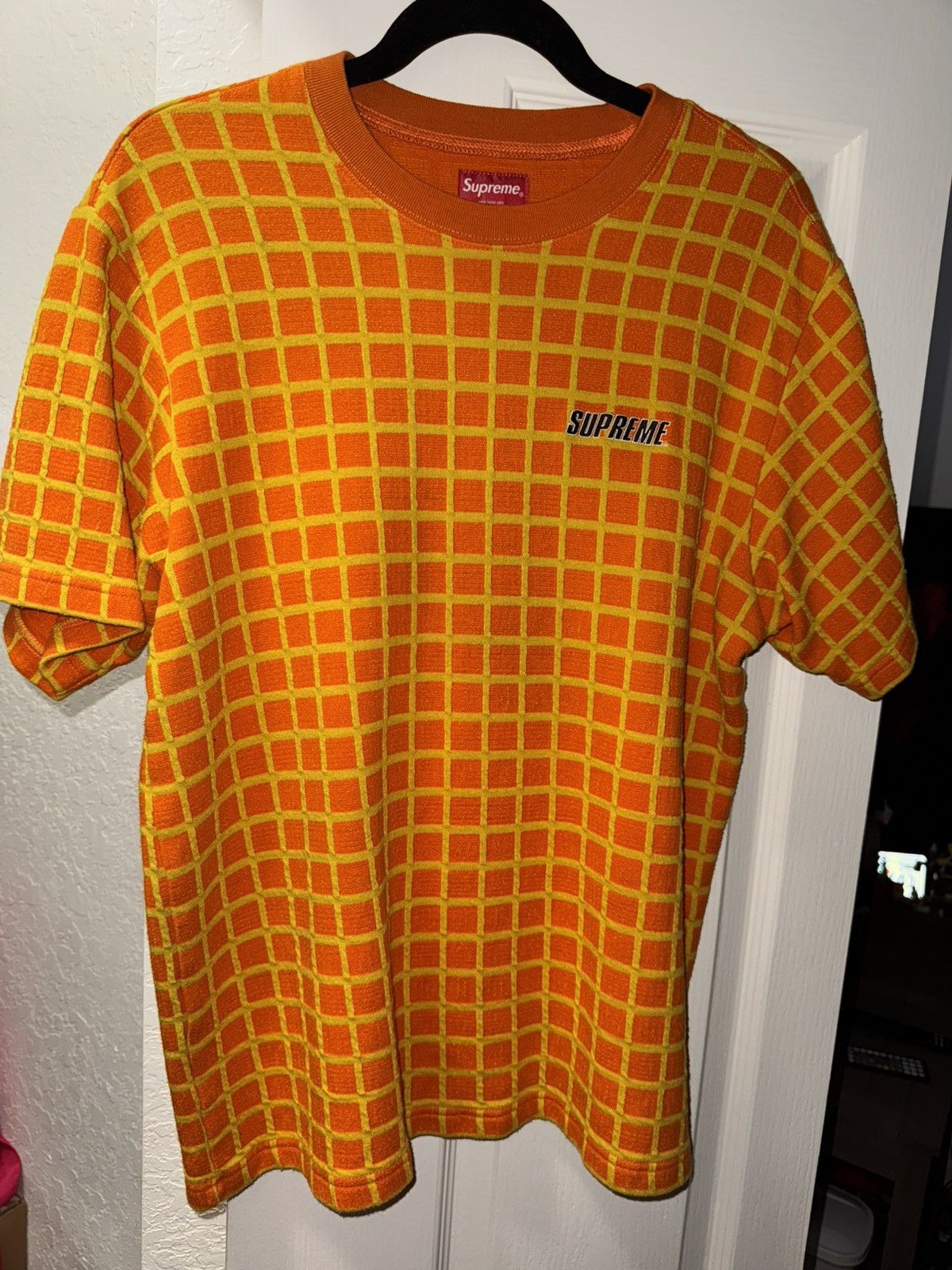 Supreme Supreme Grid Jacquard S/S Top T-Shirt Size US M / EU 48-50 / 2 - 1 Thumbnail