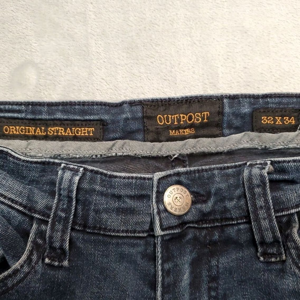 Vintage Outpost Jeans Mens 32x34 Blue Denim Stretch Cotton Blend Original Fit Shirt? Size US 32 / EU 48 - 4 Thumbnail