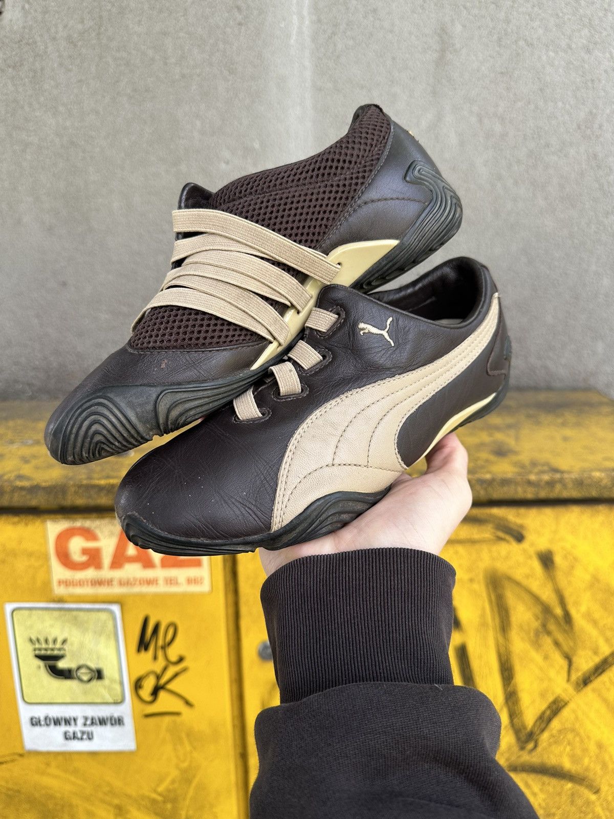 Puma Slidre Low Vintage Leather Shoes Brown Archive, Women's (Size 6)