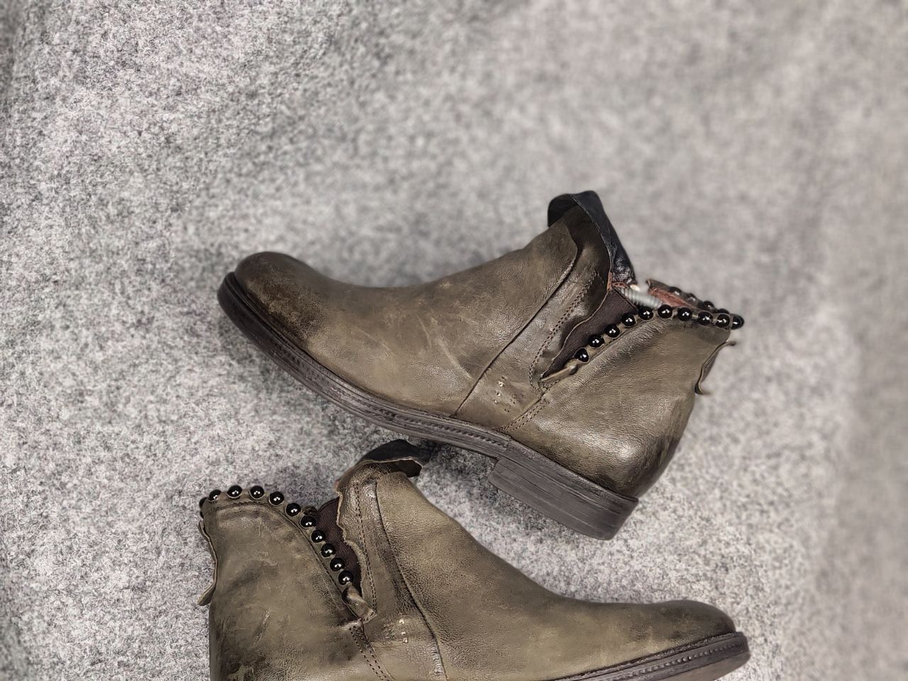 A.S.98 A.S.98 Airstep Design Swamp green Ankle Zip Leather Boots Size US 10 / IT 40 - 5 Thumbnail