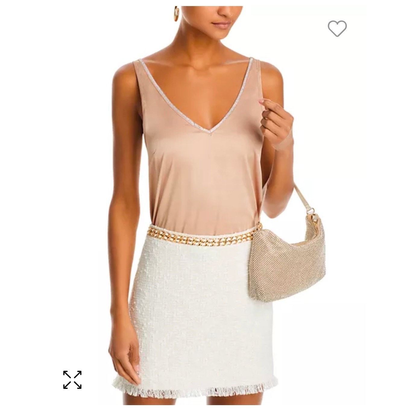 Generation Love NWT Generation Love Christie Crystal Tank Latte Beige Small Size S / US 4 / IT 40 - 1 Thumbnail