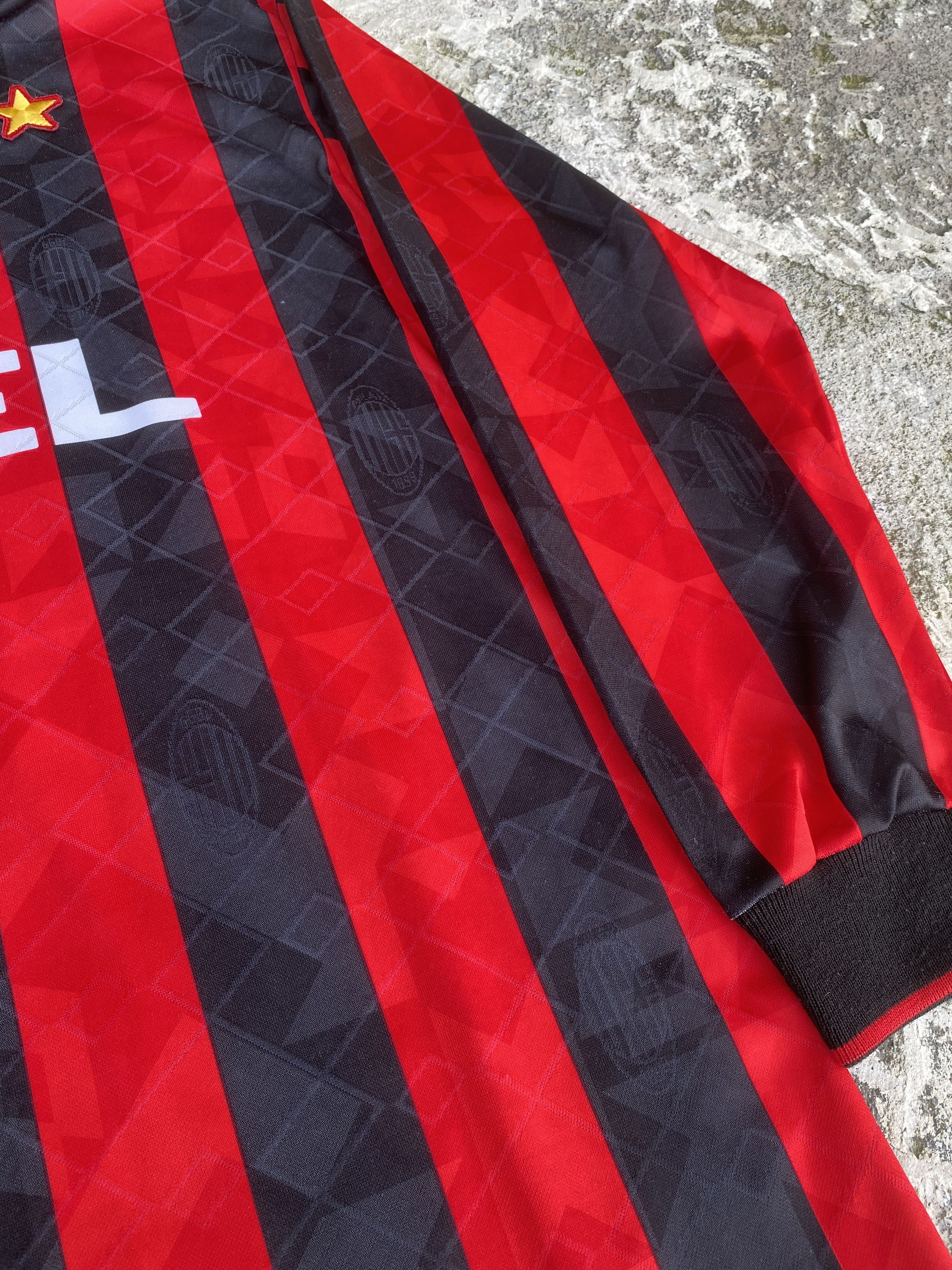 Lotto Sport VINTAGE LOTTO AC MILAN HOME LONGSLEEVE JERSEY 94/95 Size US XL / EU 56 / 4 - 3 Thumbnail