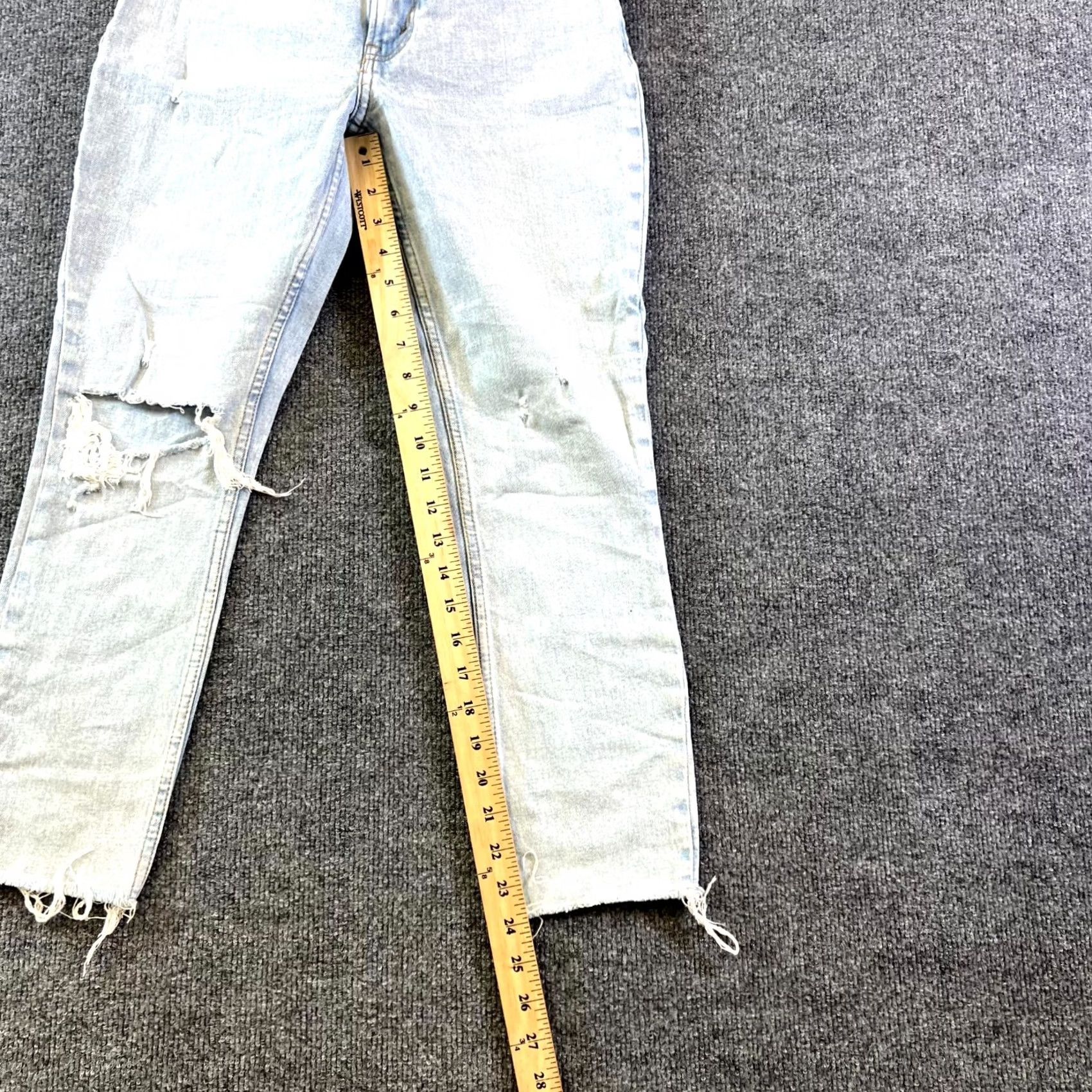 Abercrombie & Fitch Abercrombie & Fitch Curve Love Jeans Womens 27/4 Blue Denim High Rise Skinny Leg Size 27" / US 4 / IT 40 - 4 Thumbnail
