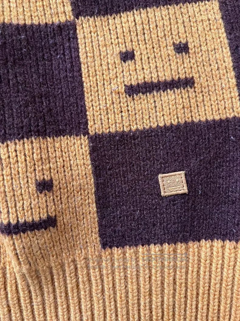 Acne Studios Acne Studios Plaid face expression long-sleeve wool sweate Size US XXS / EU 40 - 3 Thumbnail