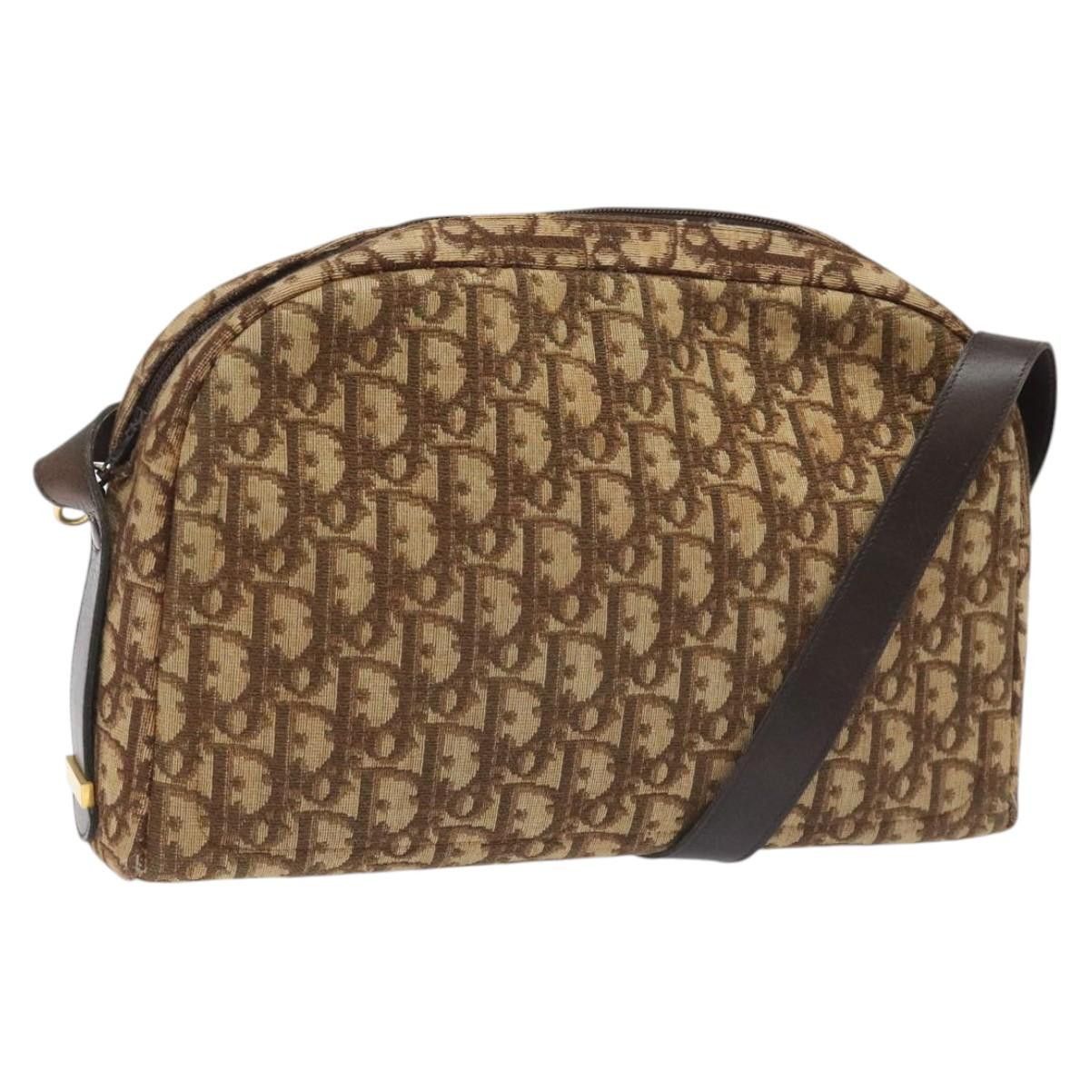 Dior DIOR Trotter Canvas Shoulder Bag Brown Gold Size ONE SIZE - 1 Thumbnail