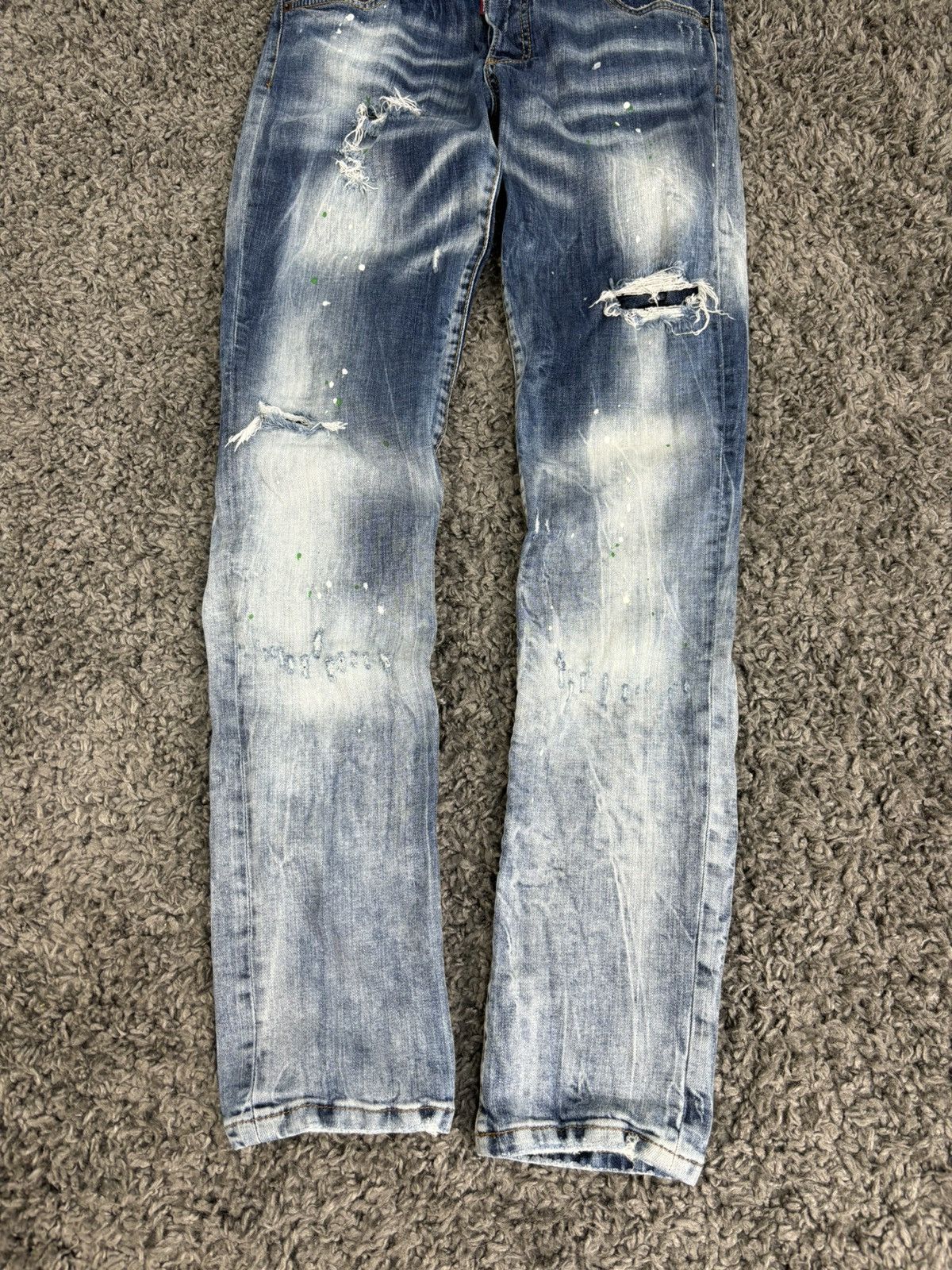 Dsquared2 Luxury Distressed Faded Denim Jeans Dsquared Hype Slim Size US 32 / EU 48 - 2 Thumbnail