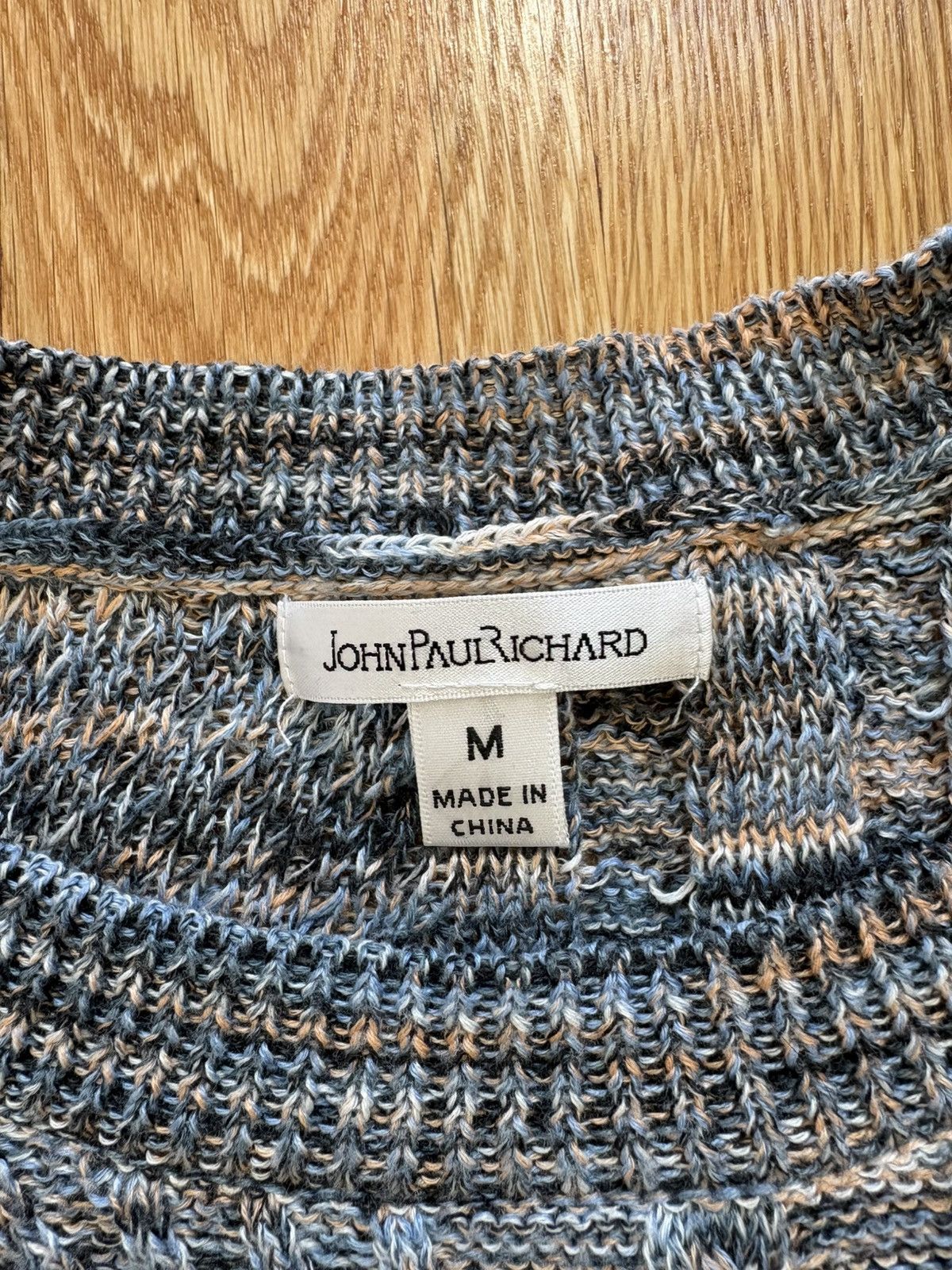 Other John Paul Richard Vintage 90s Y2K Textured 3D Knit Sweater M Size M / US 6-8 / IT 42-44 - 4 Thumbnail