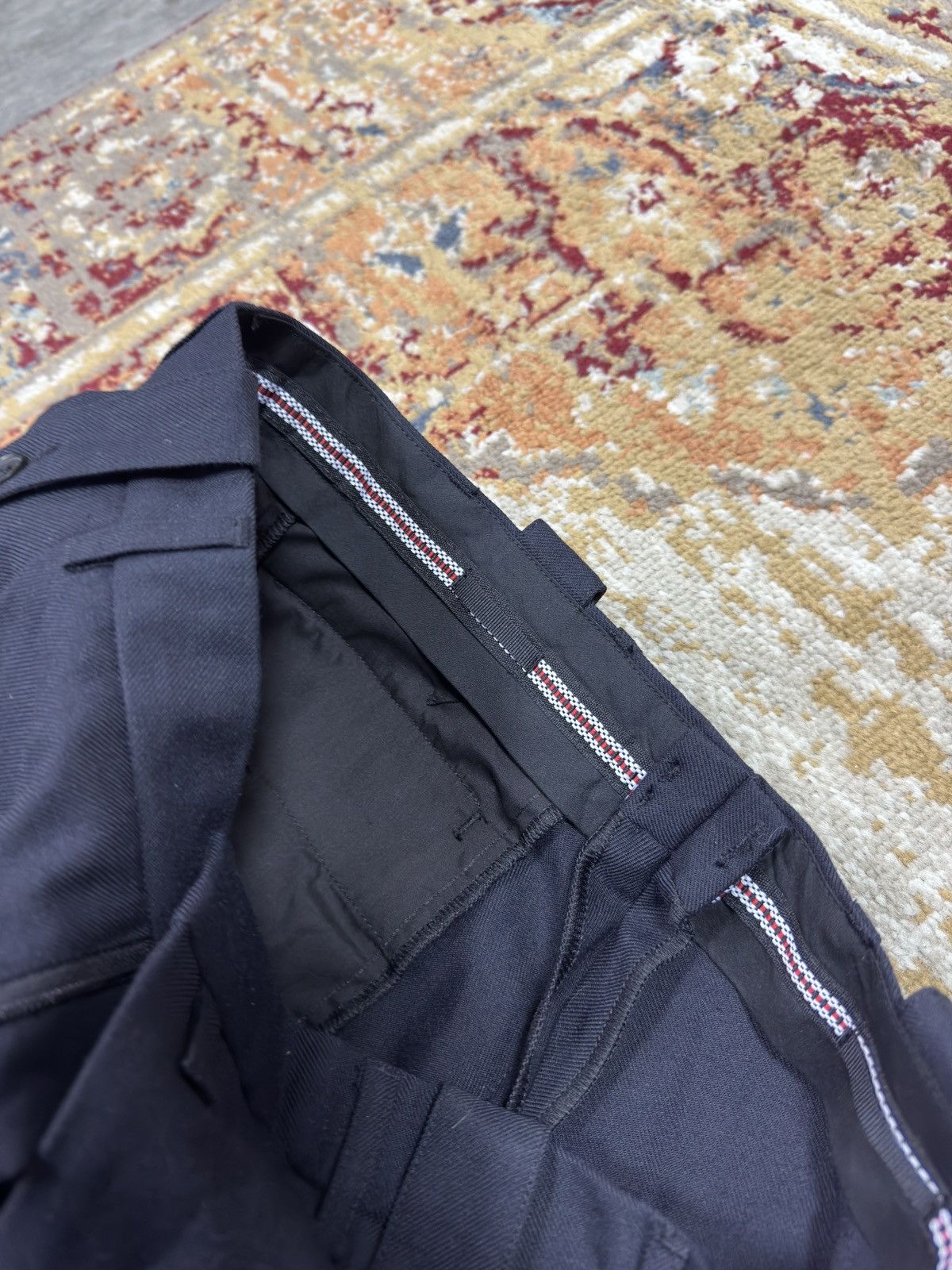 Vintage 1980s Wool Suit Pants Baggy Trousers Blend Balenciaga Rick Size US 30 / EU 46 - 4 Thumbnail