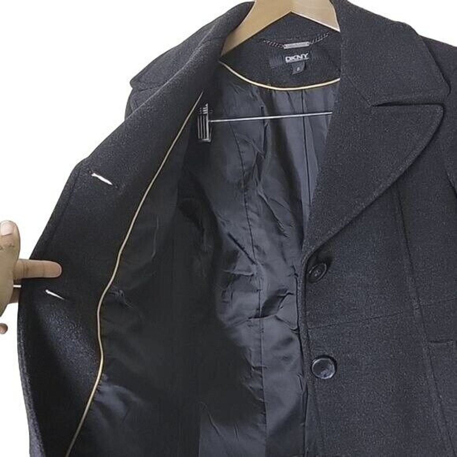 DKNY DKNY Wool Cashmere Blend Overcoat Size M / US 6-8 / IT 42-44 - 8 Thumbnail