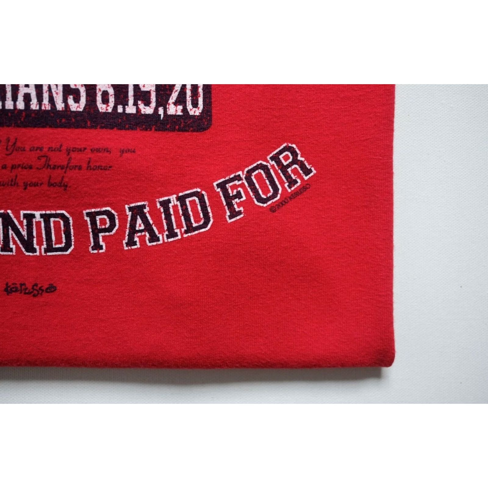 Etro VINTAGE Alstyle T-Shirt Graphic Print 90s 2000 SZ M Red God's Property Bible VTG Y2K 1 CORINTHIANS Mens Shirt Size US M / EU 48-50 / 2 - 4 Thumbnail
