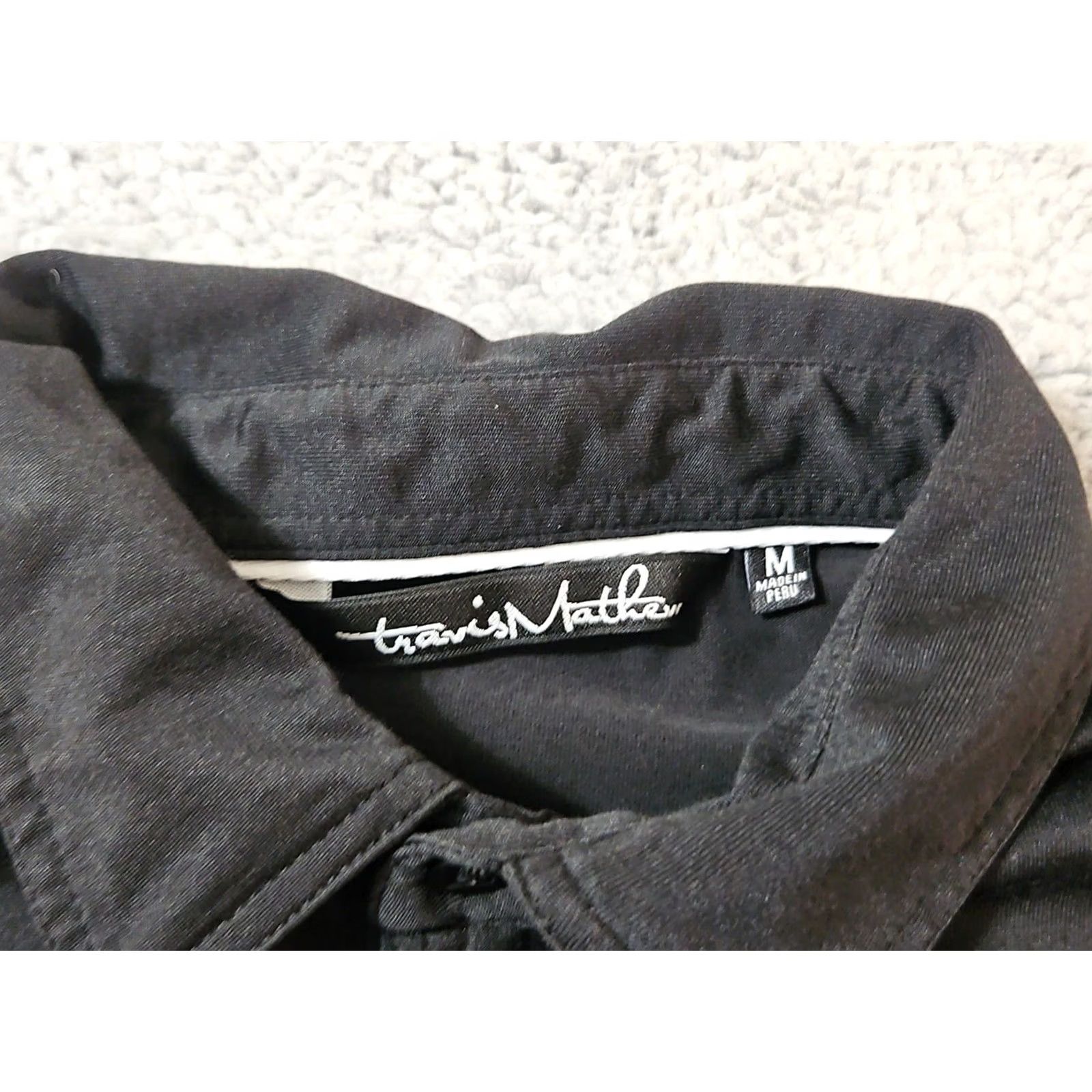 TravisMathew Travis Mathew Golf Polo Shirt Mens Medium Black Pima Cotton Poly Size US M / EU 48-50 / 2 - 3 Thumbnail