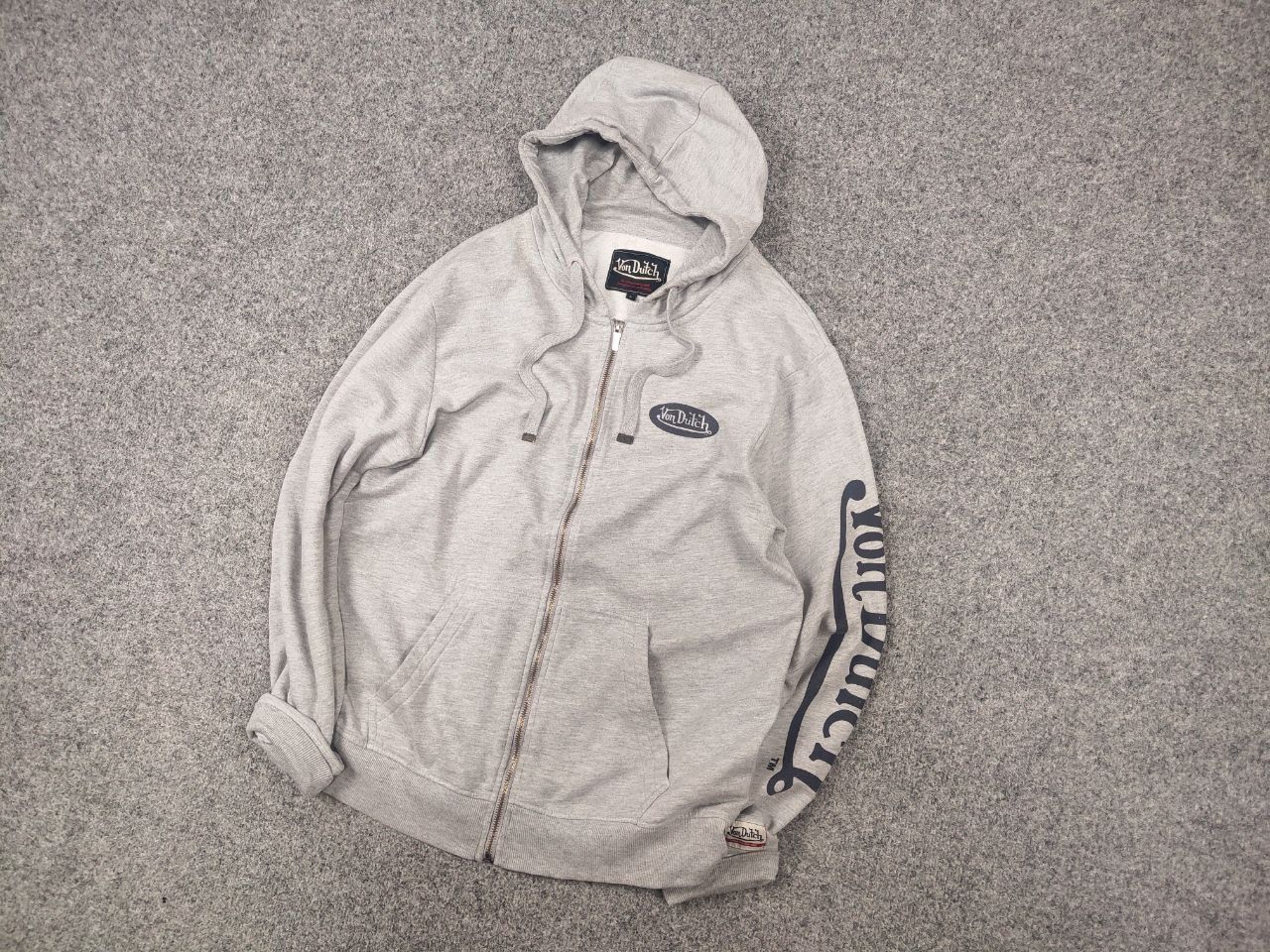 Von Dutch Von Dutch Vintage Gray Zip Hoodie Big sleeves Logo Y2K Style Size US L / EU 52-54 / 3 - 3 Thumbnail