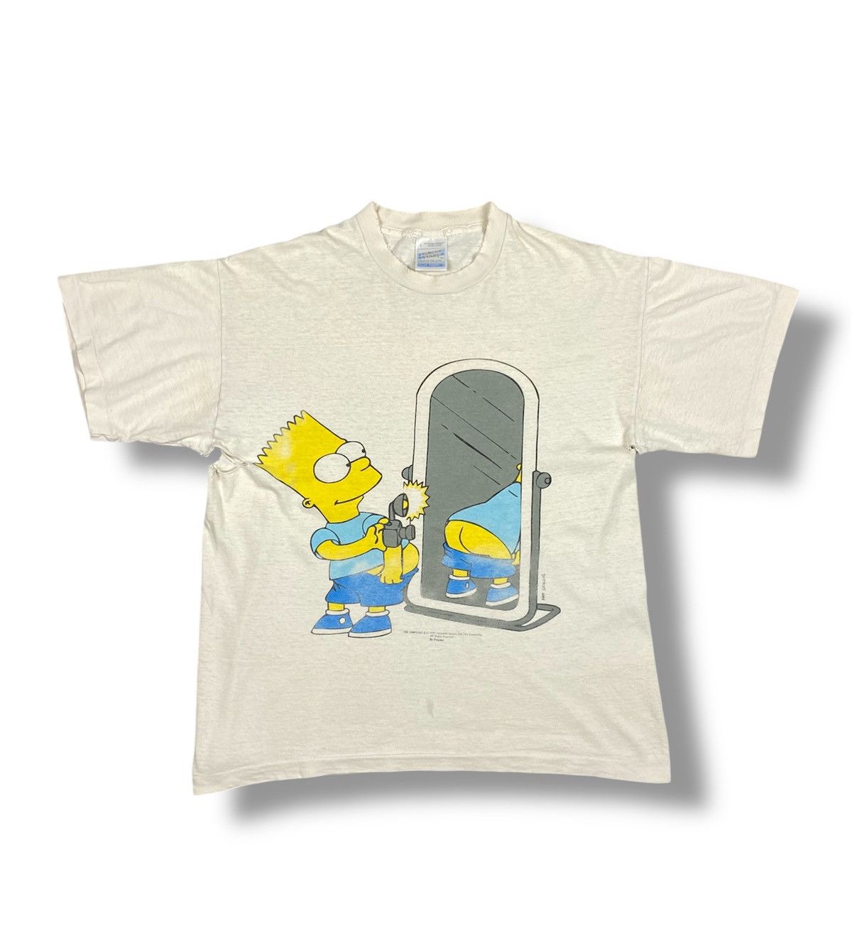 Fruit Of The Loom Vtg 1997 Bart Simpson Screen Stars Extreme Distressed Tee Size US L / EU 52-54 / 3 - 1 Thumbnail