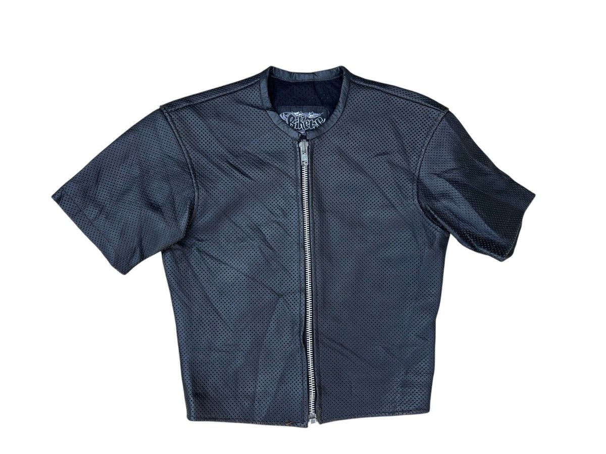 Leather Vintage Bikers Corin Motors Japan Patina Mesh Leather Shirt Size US S / EU 44-46 / 1 - 1 Thumbnail