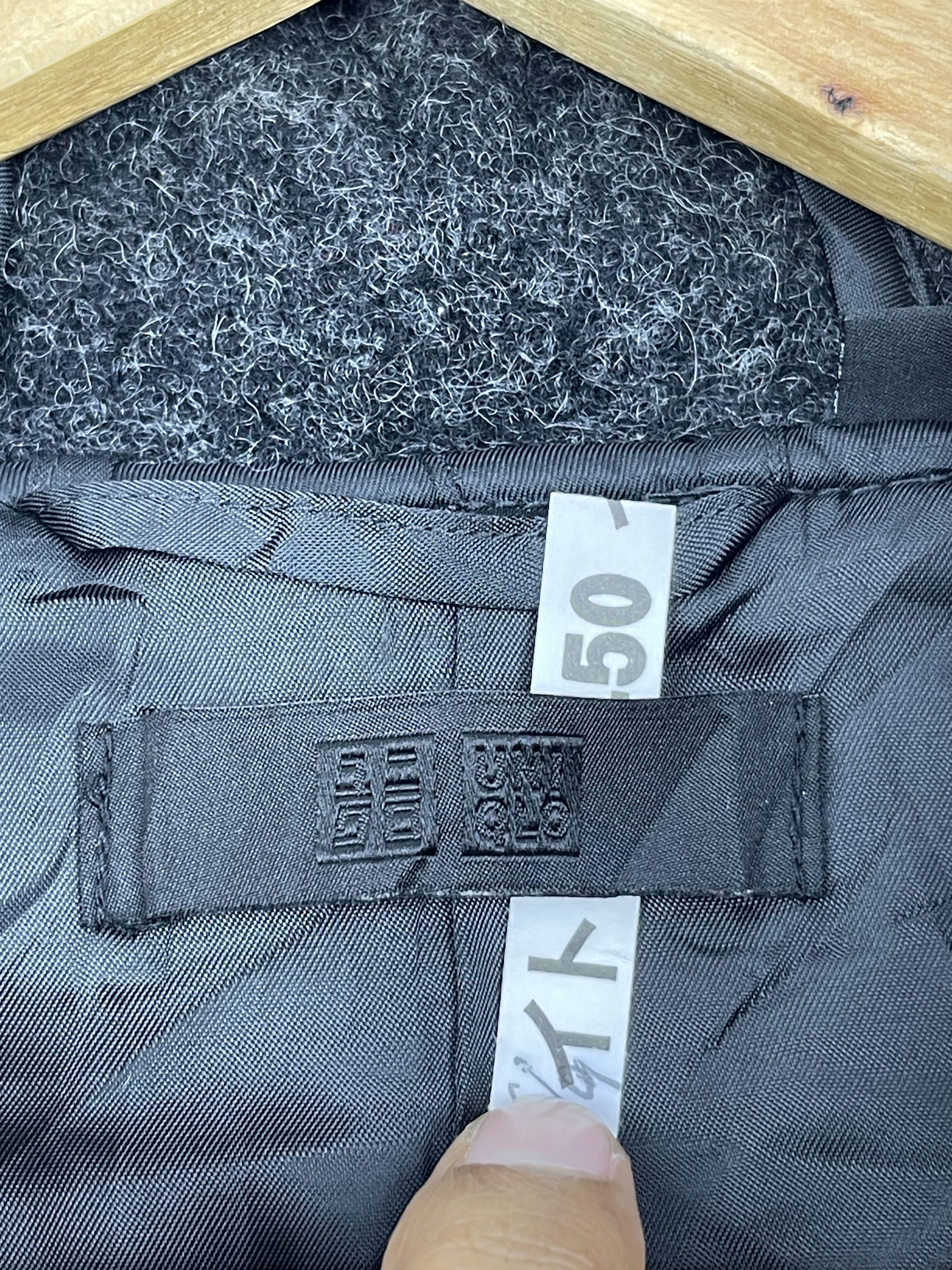 Japanese Brand Uniqlo Dark Gray Wool Cashmere Long Hooded Coat JA0088 Size US XL / EU 56 / 4 - 6 Thumbnail