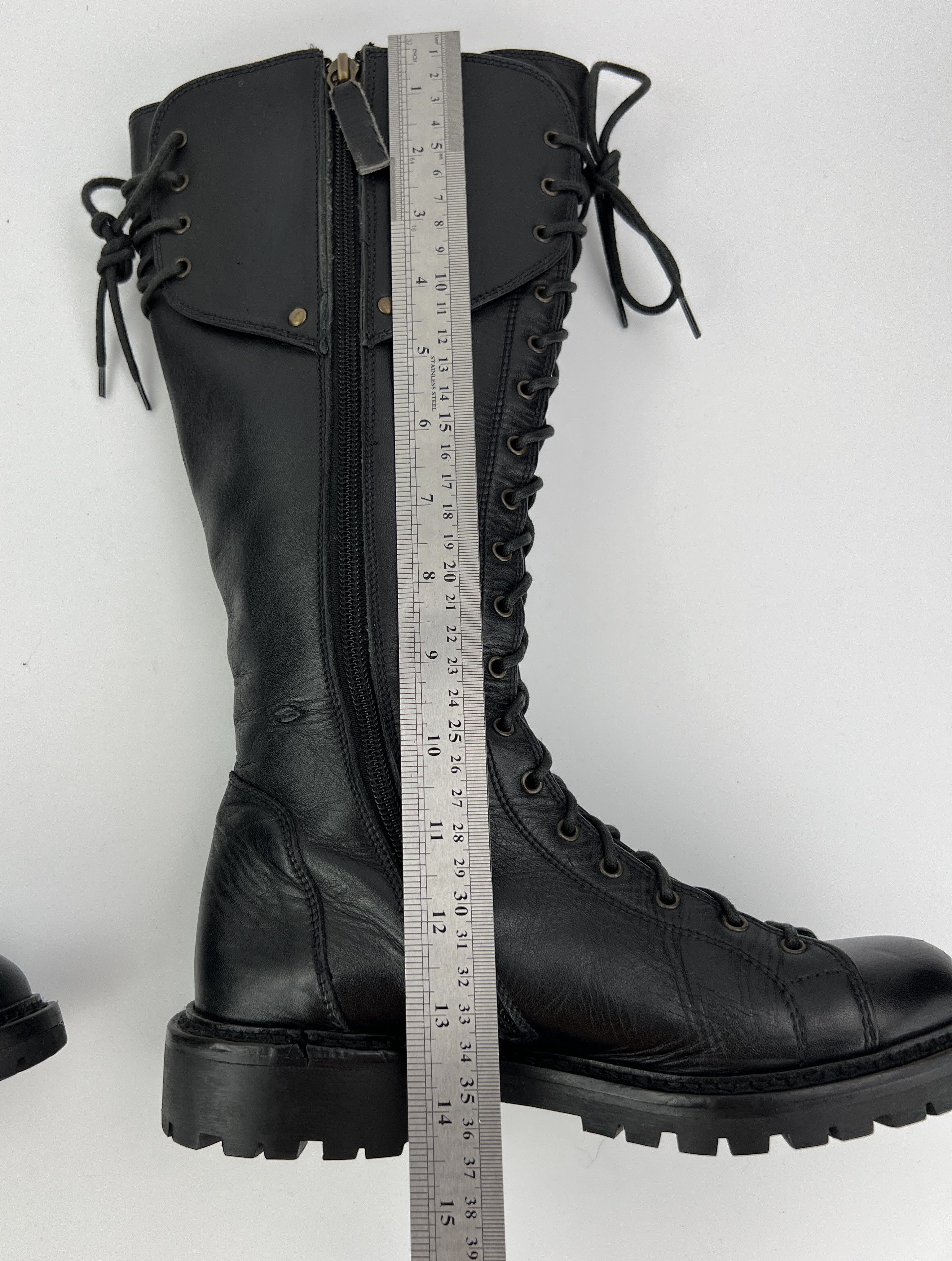 Versace Rare Versace High Moto Riding Leather Boots Medusa Size US 6 / IT 36 - 9 Thumbnail