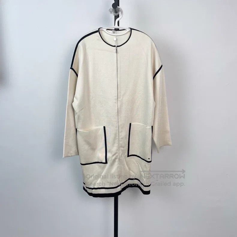 Hermes Hermes Wool and Silk Blended Jacket - White Size XS / US 0-2 / IT 36-38 - 1 Thumbnail