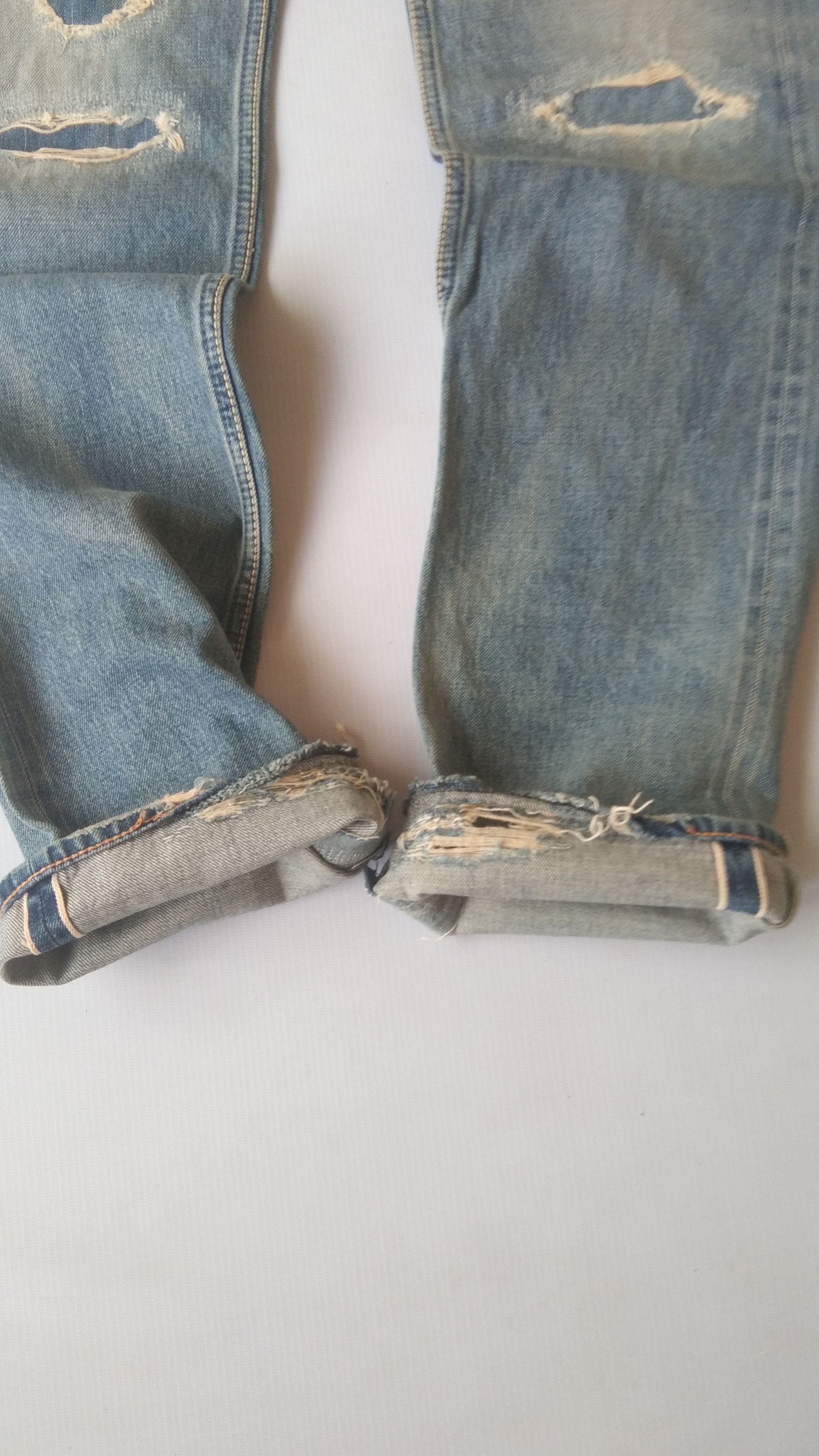 Japanese Brand Distress jeans Engine label selved Size US 28 / EU 44 - 4 Thumbnail