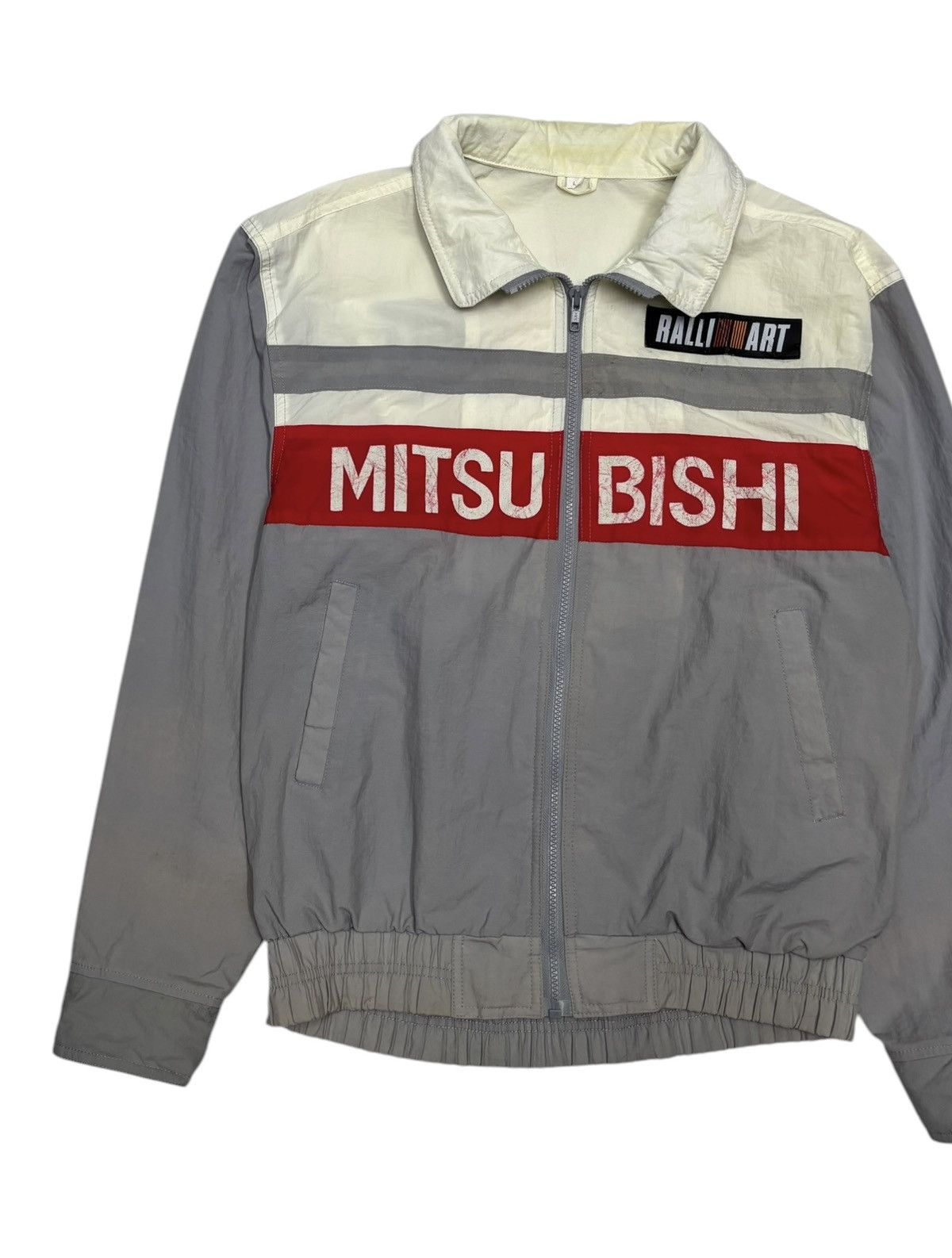 Honda 🔥VINTAGE MITSUBISHI RALLIART RACING BOMBER LIGHT JACKET Size US L / EU 52-54 / 3 - 3 Thumbnail