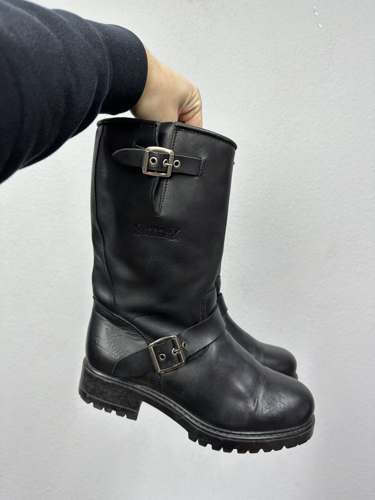 If Six Was Nine Vintage Italian AS 98 Rick Owens Style Leather Biker Boots Size US 8 / EU 41 - 10 Thumbnail