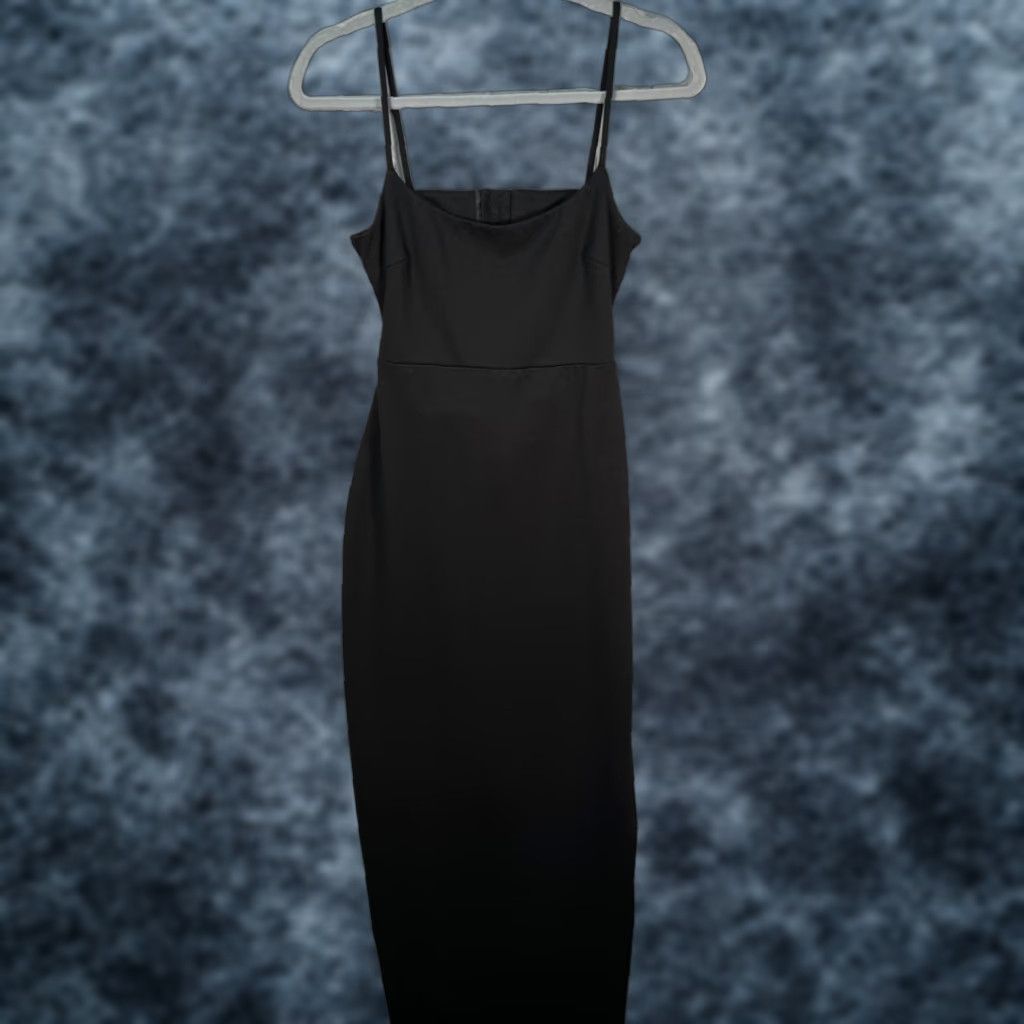 Vintage VINTAGE Lovers And Friends Mens Small Black Maxi Dress With Spaghetti Straps Size S / US 4 / IT 40 - 1 Thumbnail