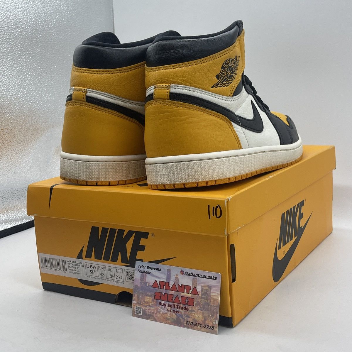 Jordan Brand Air Jordan 1 high yellow toe Size US 9.5 / EU 42-43 - 5 Thumbnail