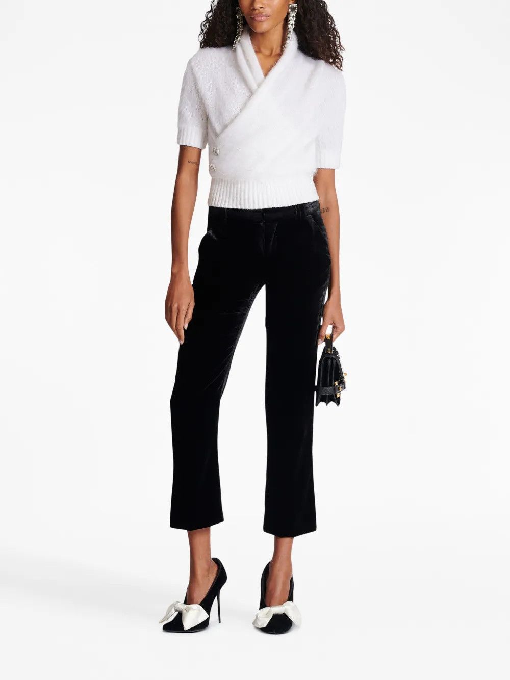 Balmain o1y0625 Velvet Casual Pant in Black Size 28" / US 6 / IT 42 - 7 Thumbnail