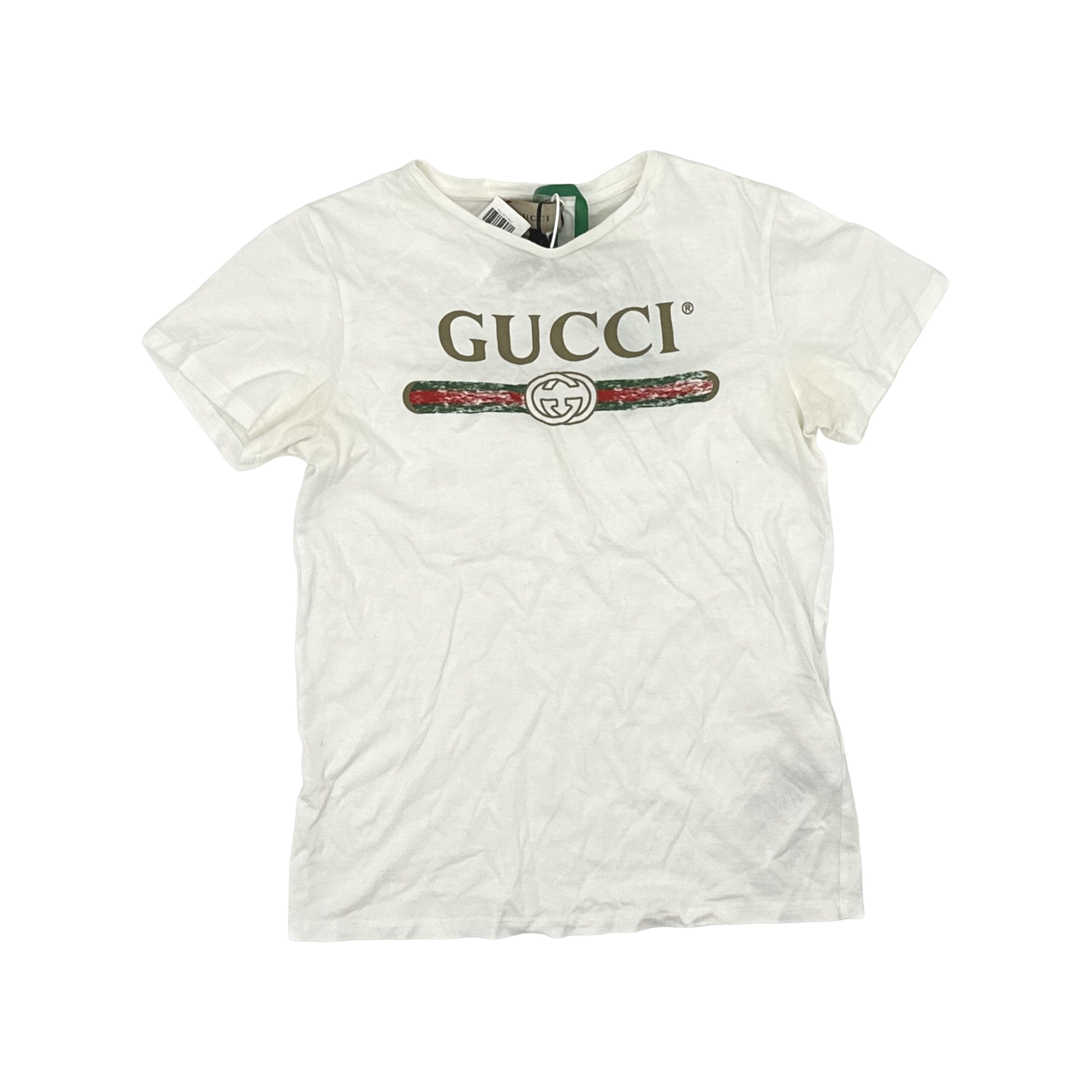 Gucci Gucci Web Stripe Logo T-Shirt Size 10 Size US XXS / EU 40 - 1 Thumbnail