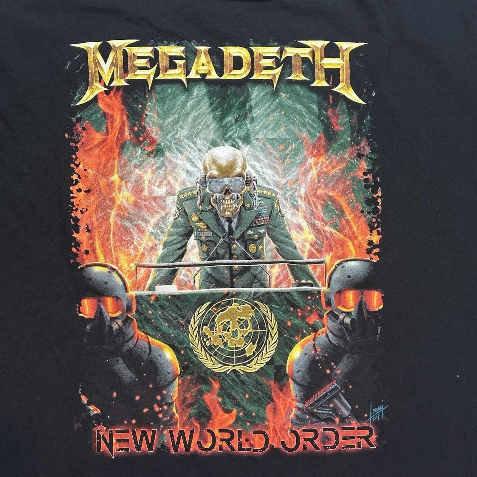 Band Tees Megadeth Dystopia World Tour 2017 Tee Mens XL Band Tee Size US XL / EU 56 / 4 - 7 Thumbnail