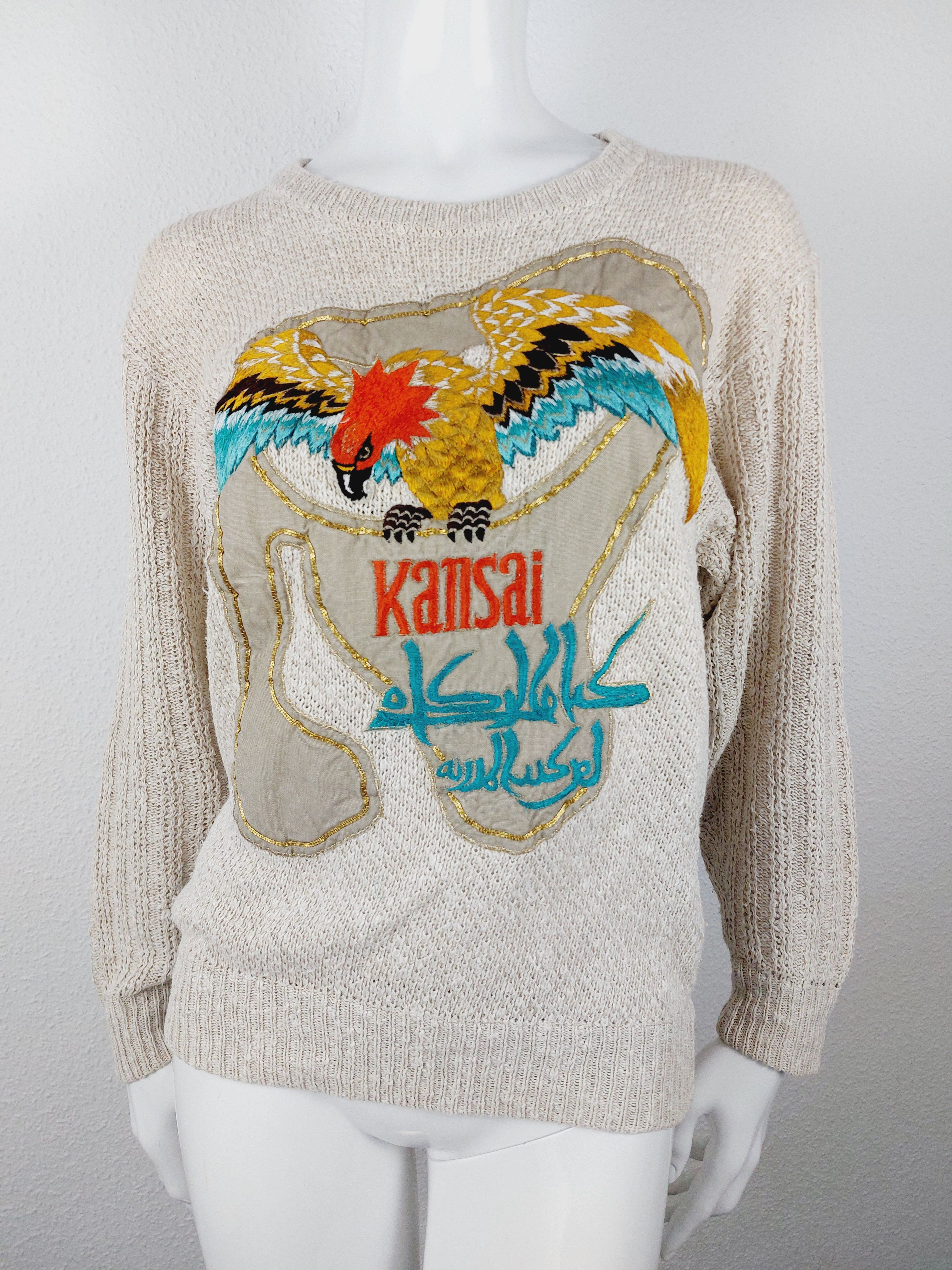Kansai Yamamoto Kansai Yamamoto Japan Applique Eagle Arabic Jumper Size US S / EU 44-46 / 1 - 1 Thumbnail