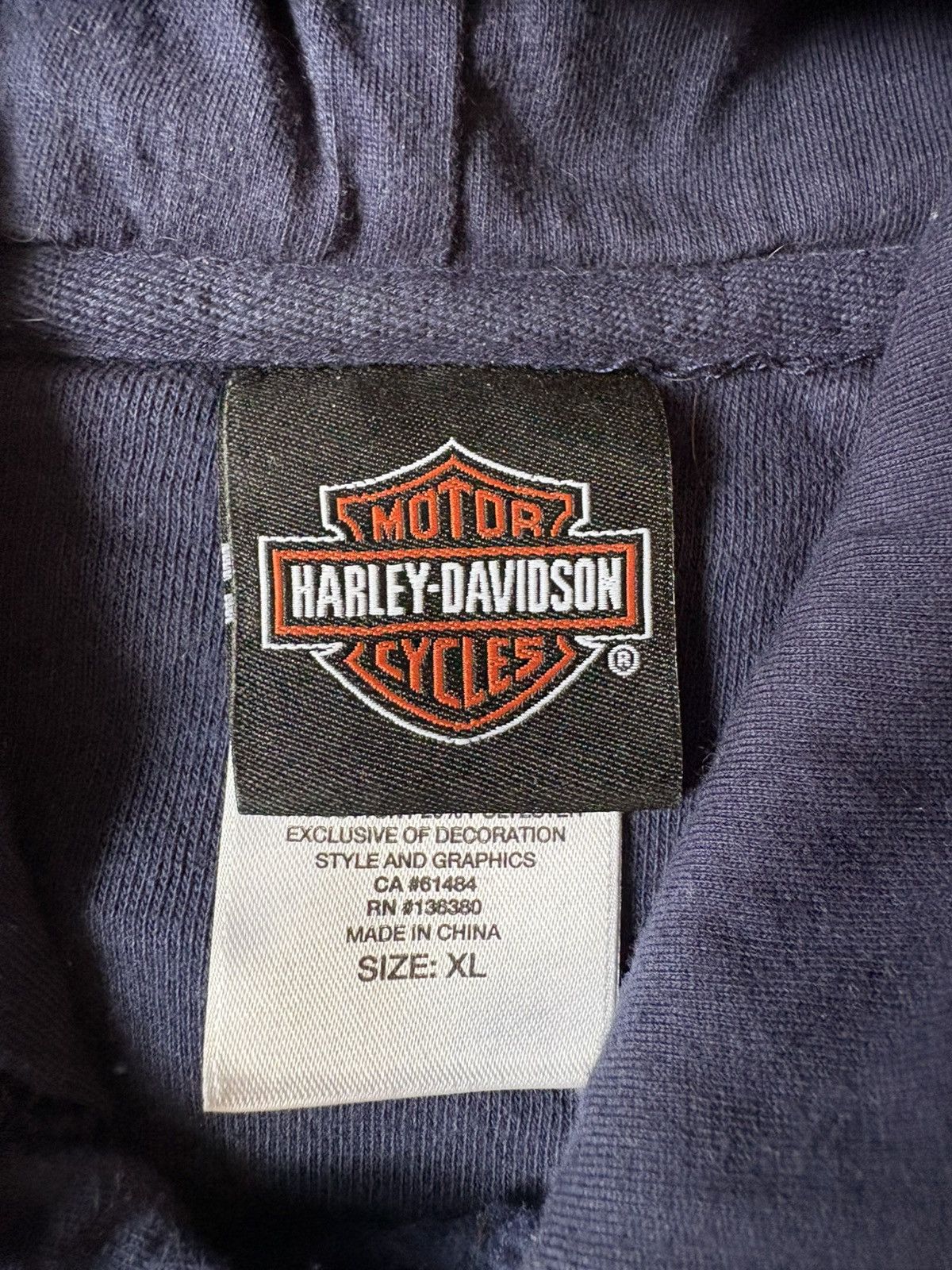 Harley Davidson Harley Davidson Biker Logo Pullover Hoodie Size XL Size US XL / EU 56 / 4 - 3 Thumbnail