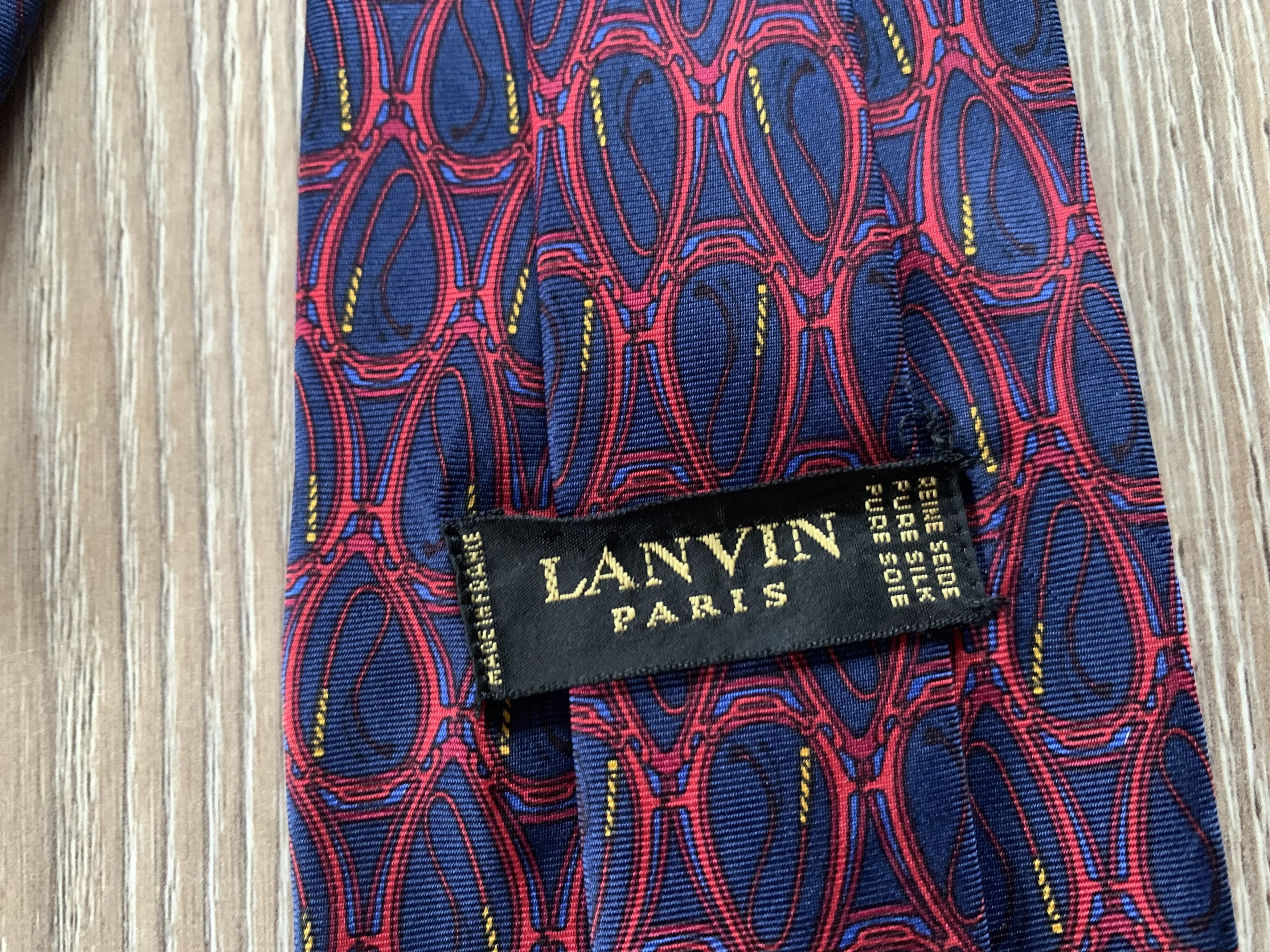 Lanvin Lanvin Vintage Patterned Silk Tie Size ONE SIZE - 6 Thumbnail
