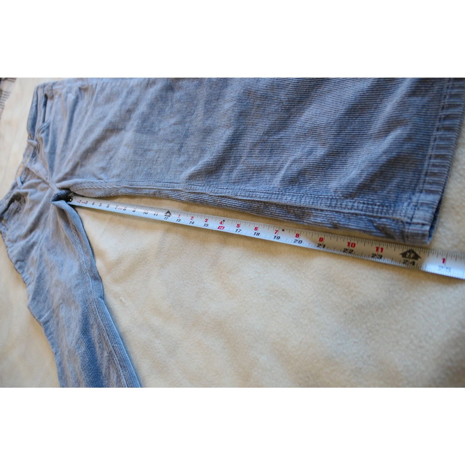 Anthropologie Pilcro Dusty Blue Gray Wide Leg Ultra HR Corduroy Pants 28 Size 28" / US 6 / IT 42 - 5 Thumbnail