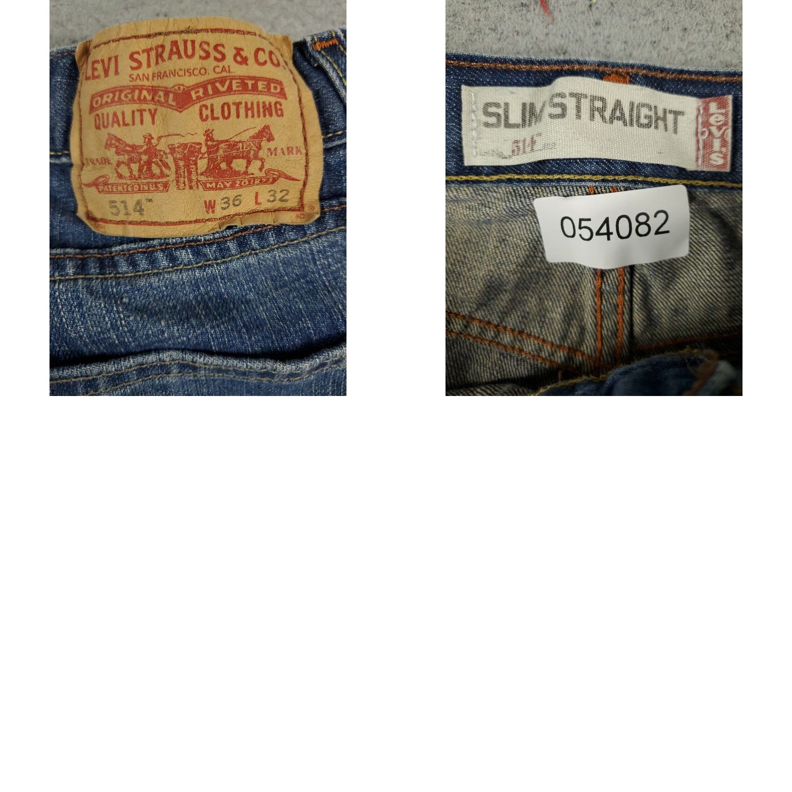 Levi's Levis 514 Straight Leg Jeans Mens 36x32 Blue Cotton Casual Regular Fit Size US 36 / EU 52 - 8 Thumbnail