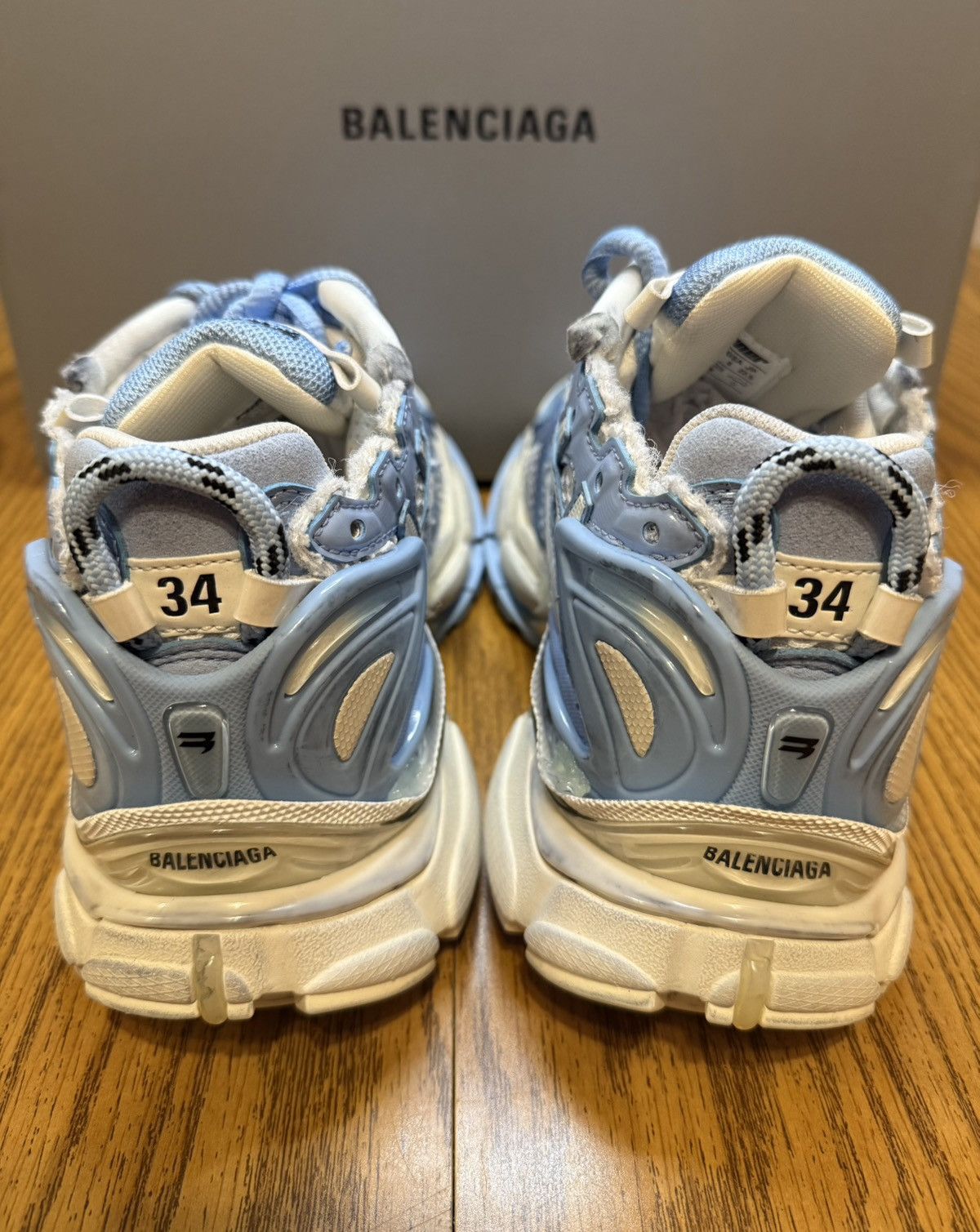 Balenciaga Balenciaga Runner Sneaker (Light Blue/White) Size US 4 / IT 34 - 5 Thumbnail