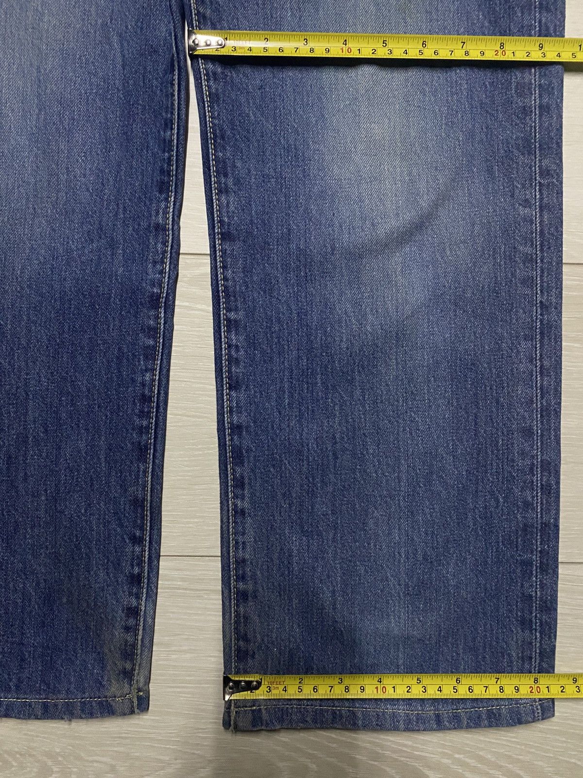 Uniqlo Vintage Japanese Brand Uniqlo Blue Wash Distressed Slim Jean Size US 33 - 14 Thumbnail