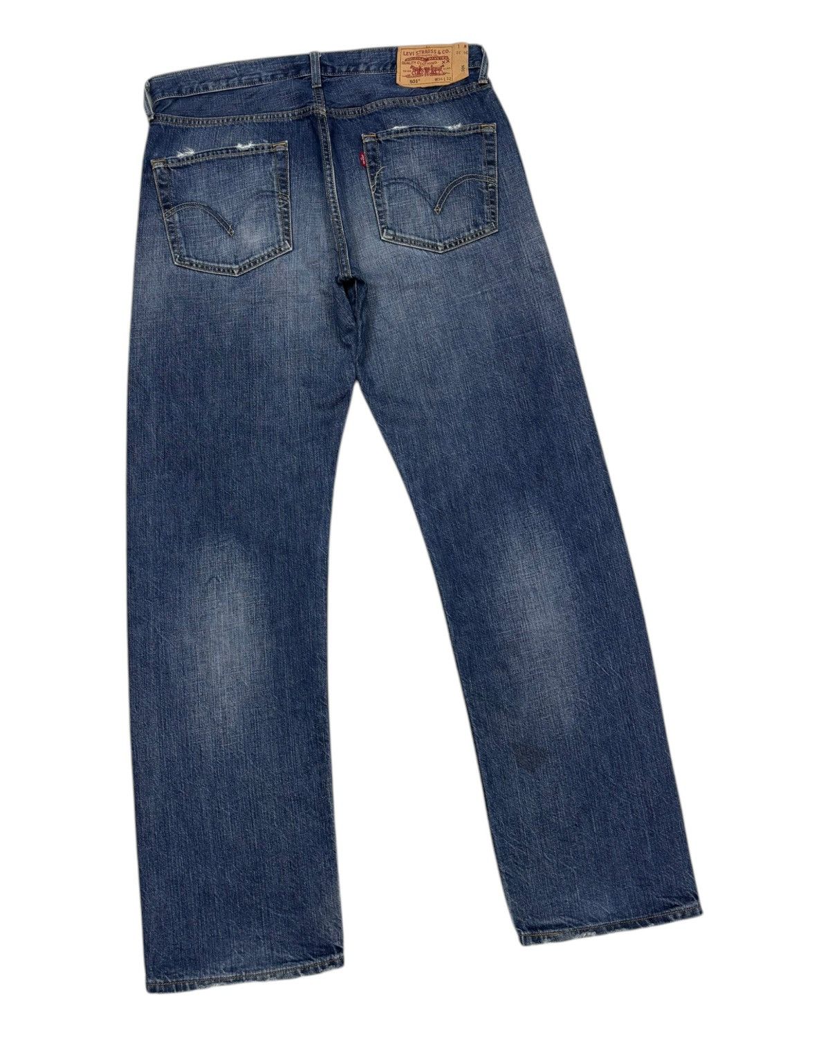 Levi's 🔥VINTAGE LEVIS 501 DISTRESSED DENIM JEANS Size US 34 / EU 50 - 6 Thumbnail