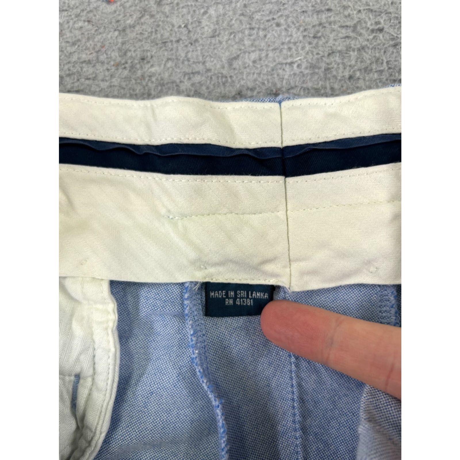 Polo Ralph Lauren Polo Ralph Lauren Shorts Men 36 Blue White Flat Front Cotton Twill 36x10 Read Size US M / EU 48-50 / 2 - 7 Thumbnail
