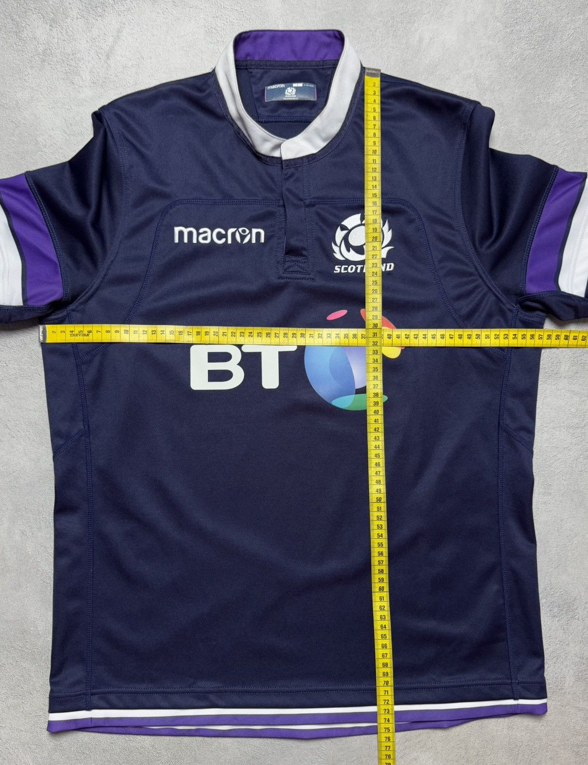 Macron Scotland 2017 2018 Home Rugby Shirt Jersey Macron Size US L / EU 52-54 / 3 - 14 Thumbnail