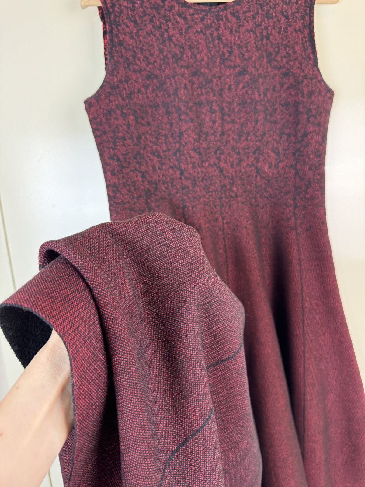 Prada Prada wool burgundy red dress midi gown evening winter M Size M / US 6-8 / IT 42-44 - 6 Thumbnail