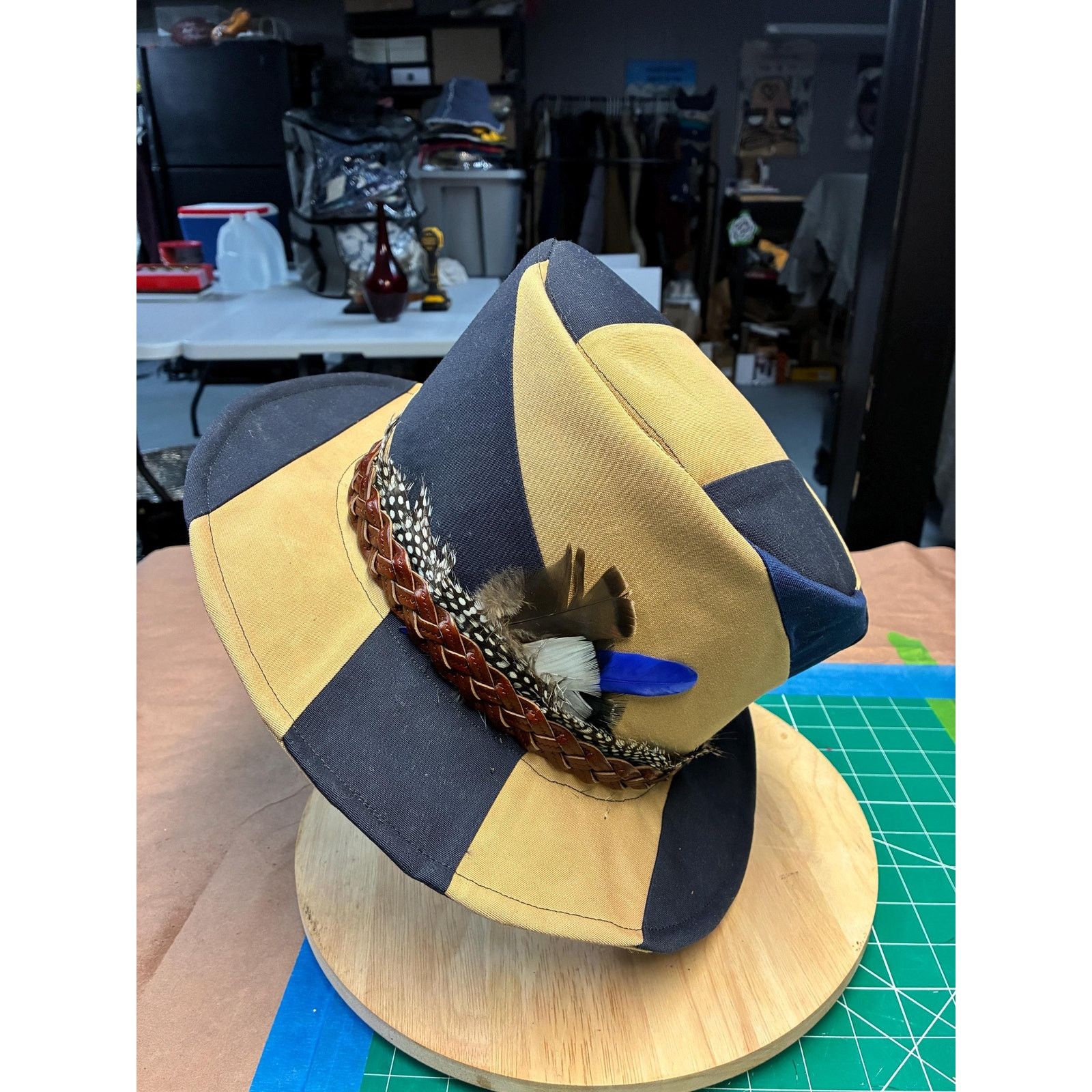 Other The Showman — Reclaimed Canvas Top Hat, Braided Leather Band Size ONE SIZE - 3 Thumbnail