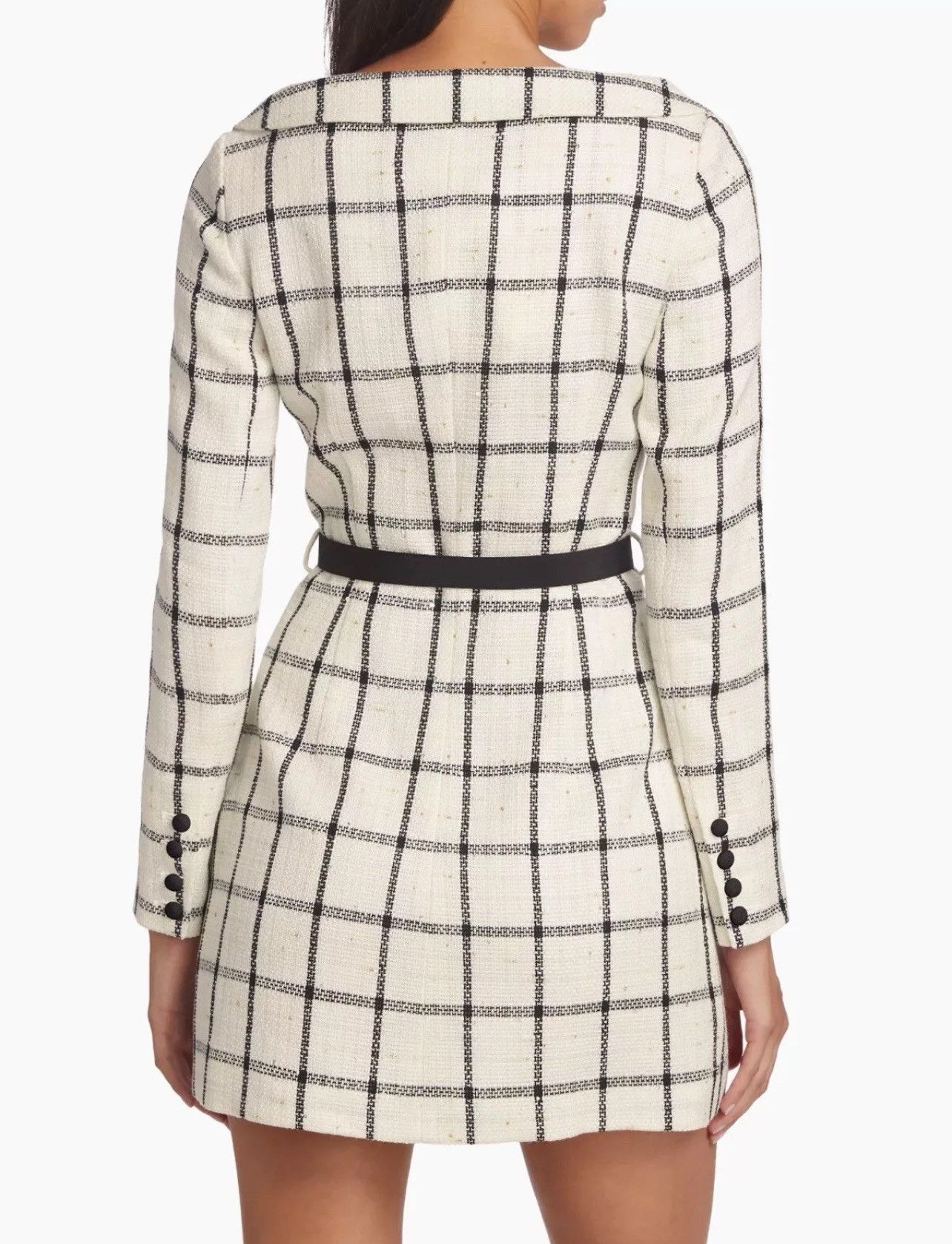 Self-Portrait Self-Portrait Checkered Belted Minidress size 8 Size M / US 6-8 / IT 42-44 - 4 Thumbnail