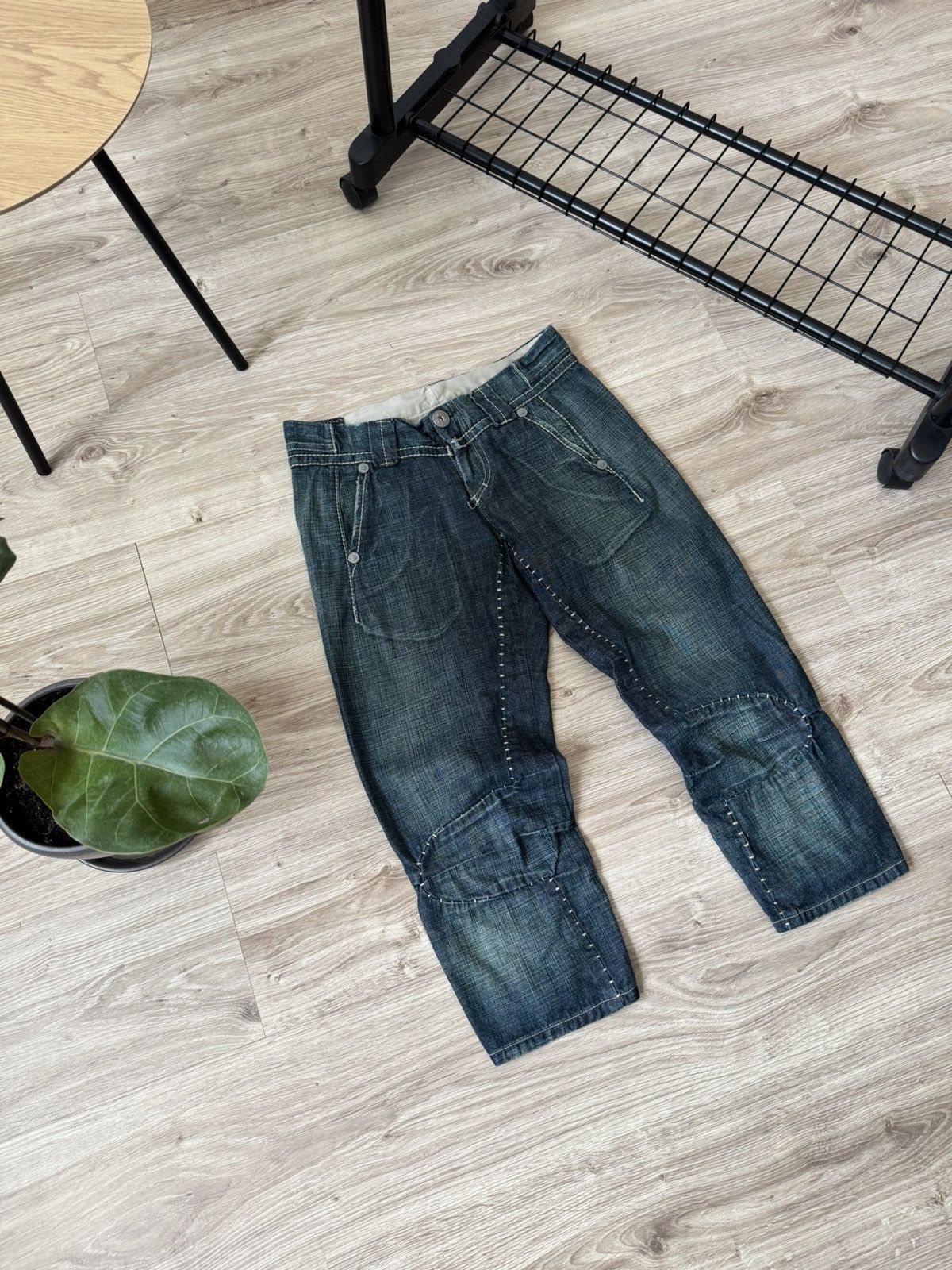 Marithe + Francois Girbaud Vintage Y2K Marithe Francois Girbaud Denim Breeches Capri Size 28" / US 6 / IT 42 - 2 Thumbnail