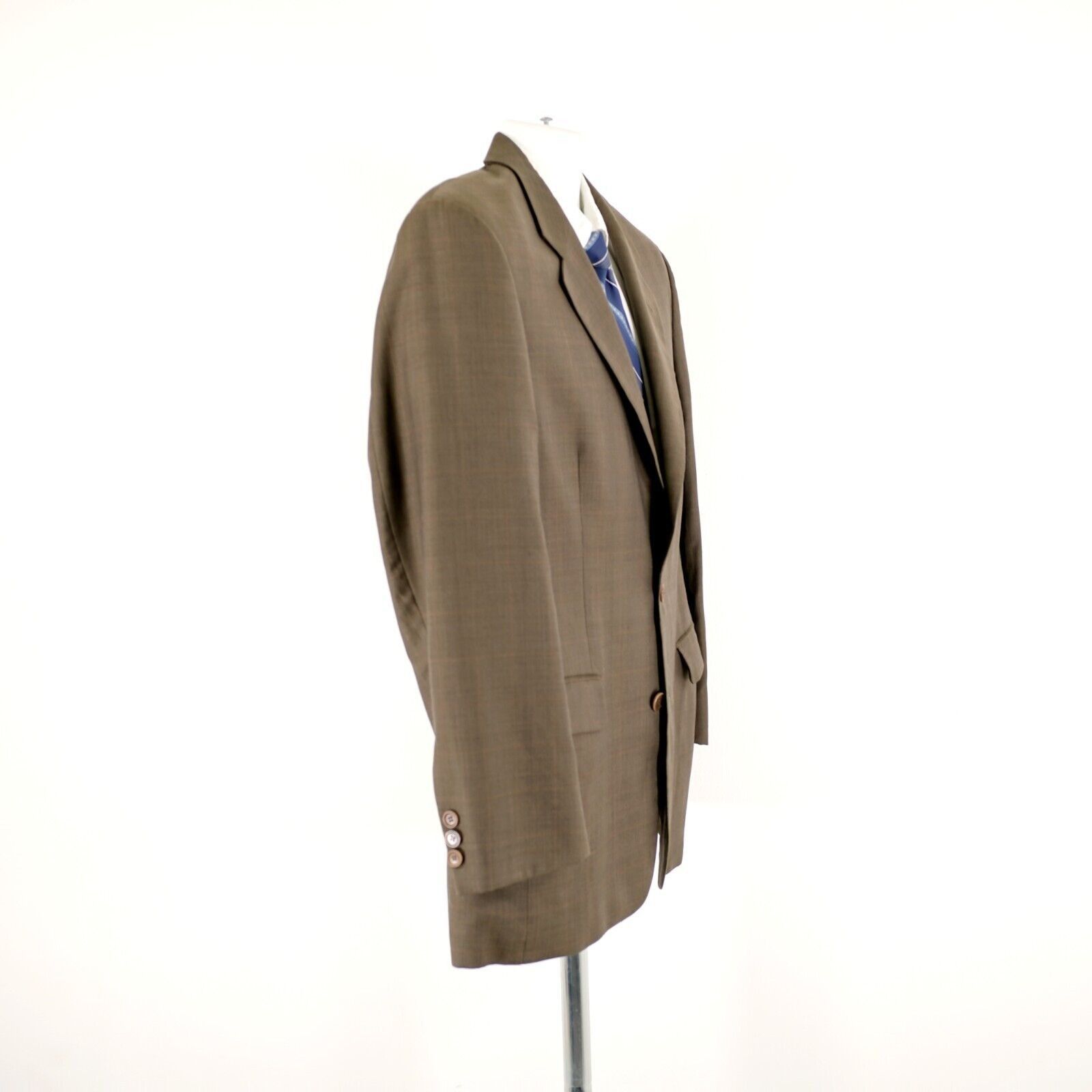 Brooks Brothers Brooks Brothers 346 Wool Green Glen Plaid W/ Brown Windowpan Size 40R - 7 Thumbnail