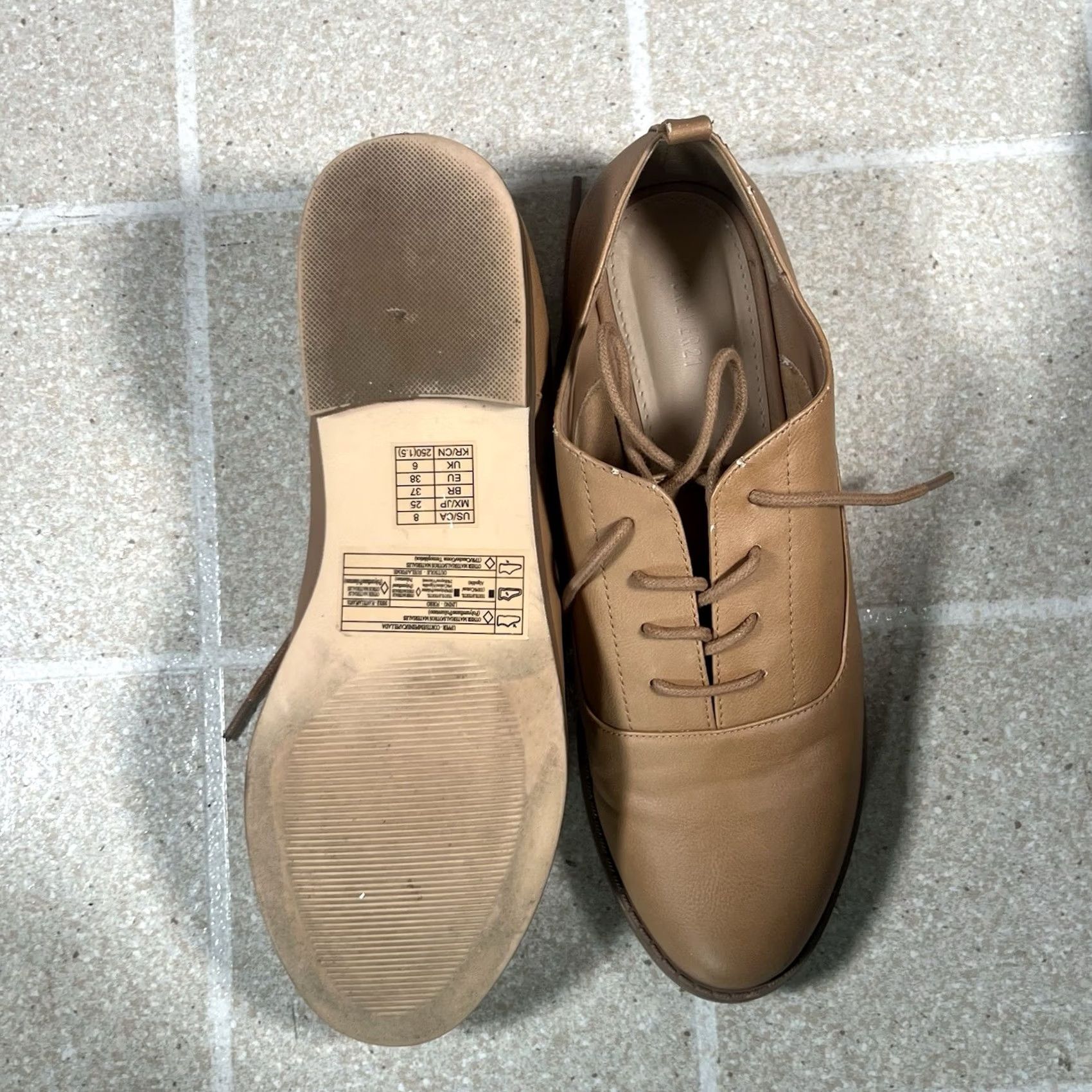Forever 21 FOREVER 21 Women Loafer Derby Flat Brown Tan 8 US Size Faux Leather Derby Loafer Womens Size US 8 / IT 38 - 4 Thumbnail