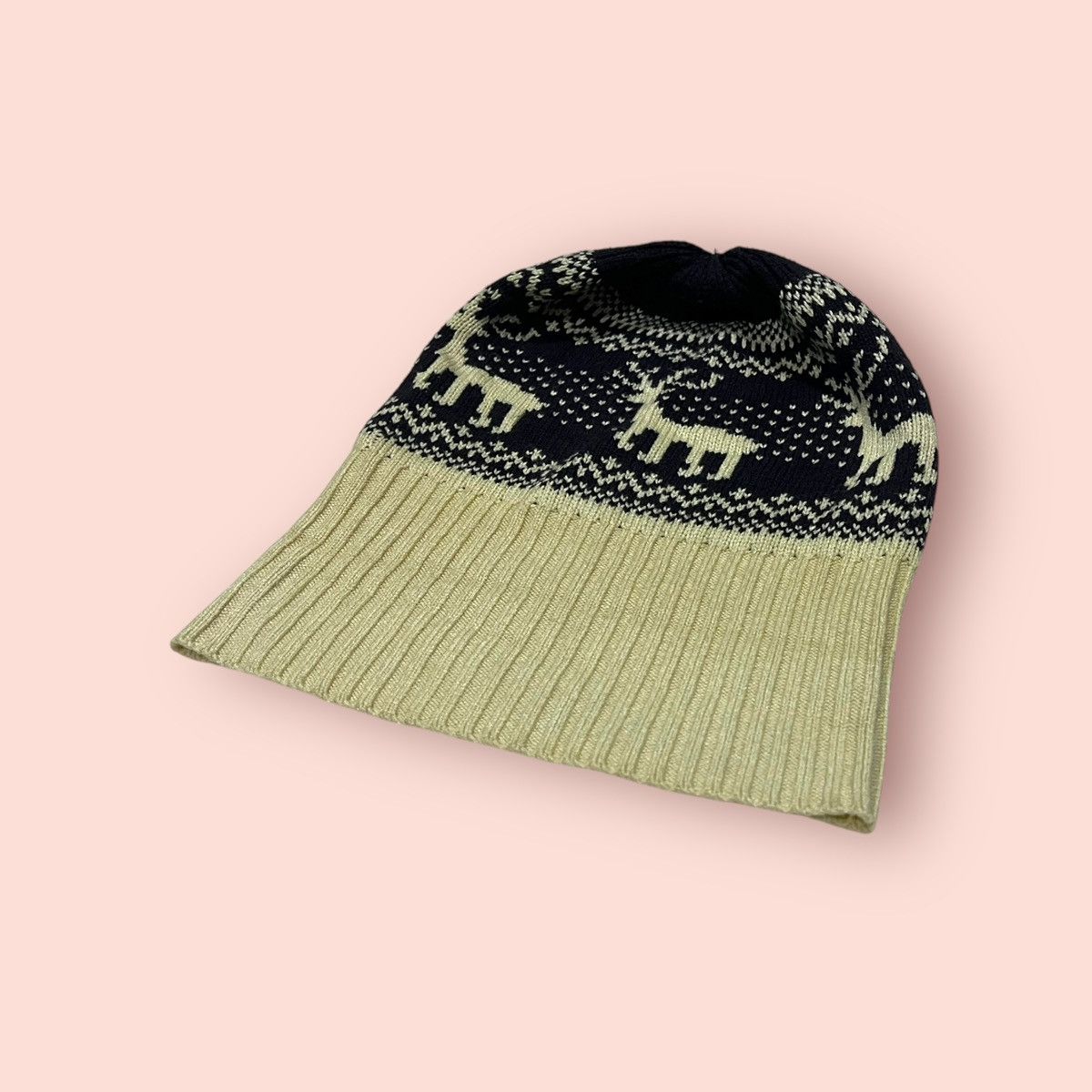 Japanese Brand × Jun Takahashi × Uniqlo VINTAGE UNIQLO DEERS KNITTED CUFFS BEANIE Size ONE SIZE - 21 Thumbnail