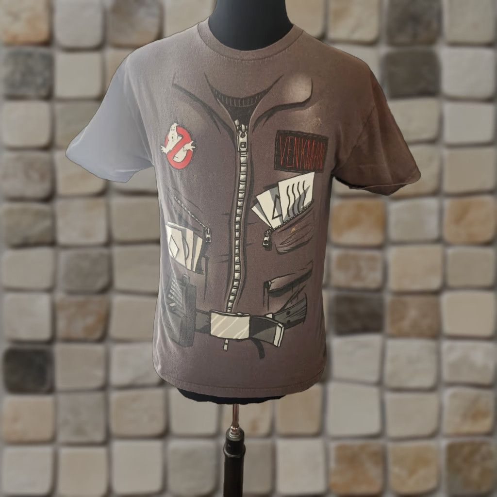 Vintage Ghostbusters Mens T-Shirt Gray Dr. Peter Venkman Short Sleeve Medium Crew Neck Cotton Graphic Print 2010-2019 Mens Regular Vintage? Size US M / EU 48-50 / 2 - 1 Thumbnail